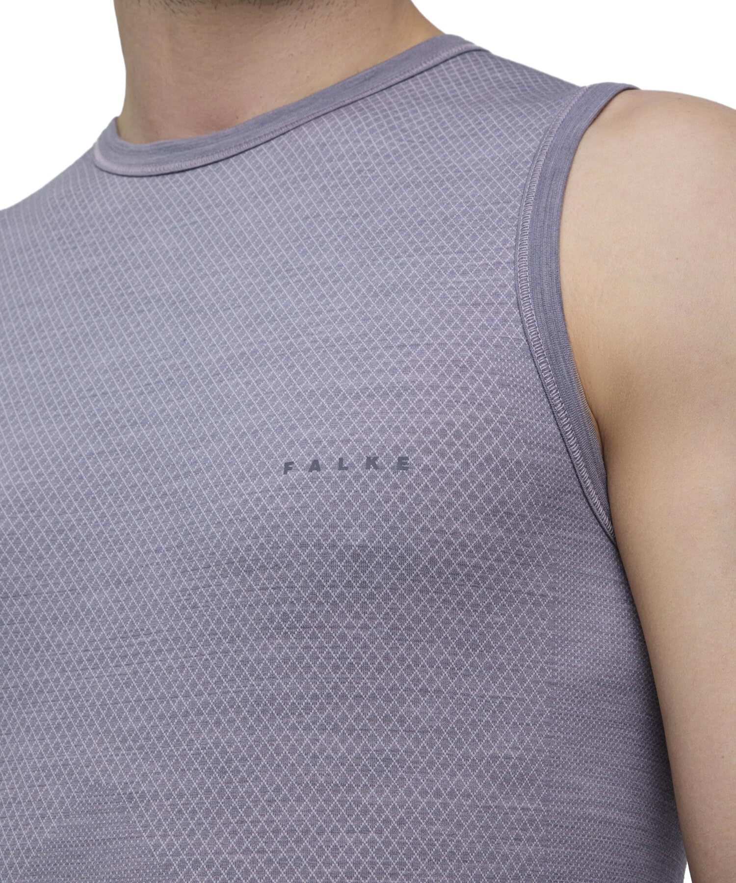 FALKE hombre Wool-Tech Light camiseta técnica deportiva sin manga para climas cálidos y fríos transpirable regulación del clima neutralizador de olores lana hilo funcional 1 pieza | Mezcla de lana de merino y seda