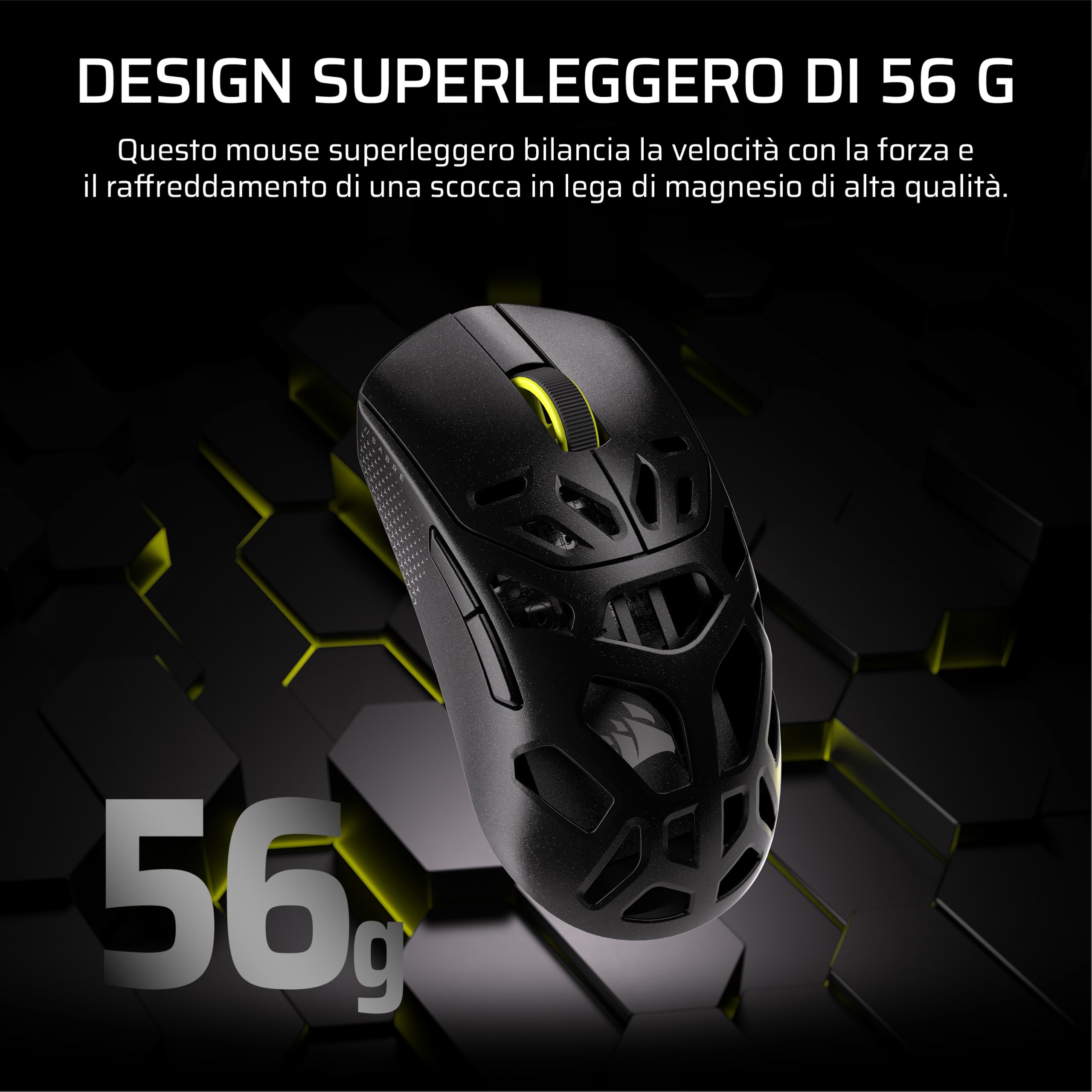 Corsair SABRE v2 PRO MG FPS Mouse Da Gioco Wireless – Nero | Sensore MARKSMAN S Da 33.000 DPI, Hyper-Polling a 8.000 Hz, Magnesio Resistente, Leggero, Batteria Fino a 120 Ore,