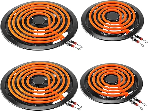 Sartenes de goteo de porcelana negra WB31M19 (8 pulgadas) WB31M20 (6 pulgadas), repuesto para quemador de estufa eléctrica MP15YA (6 pulgadas)