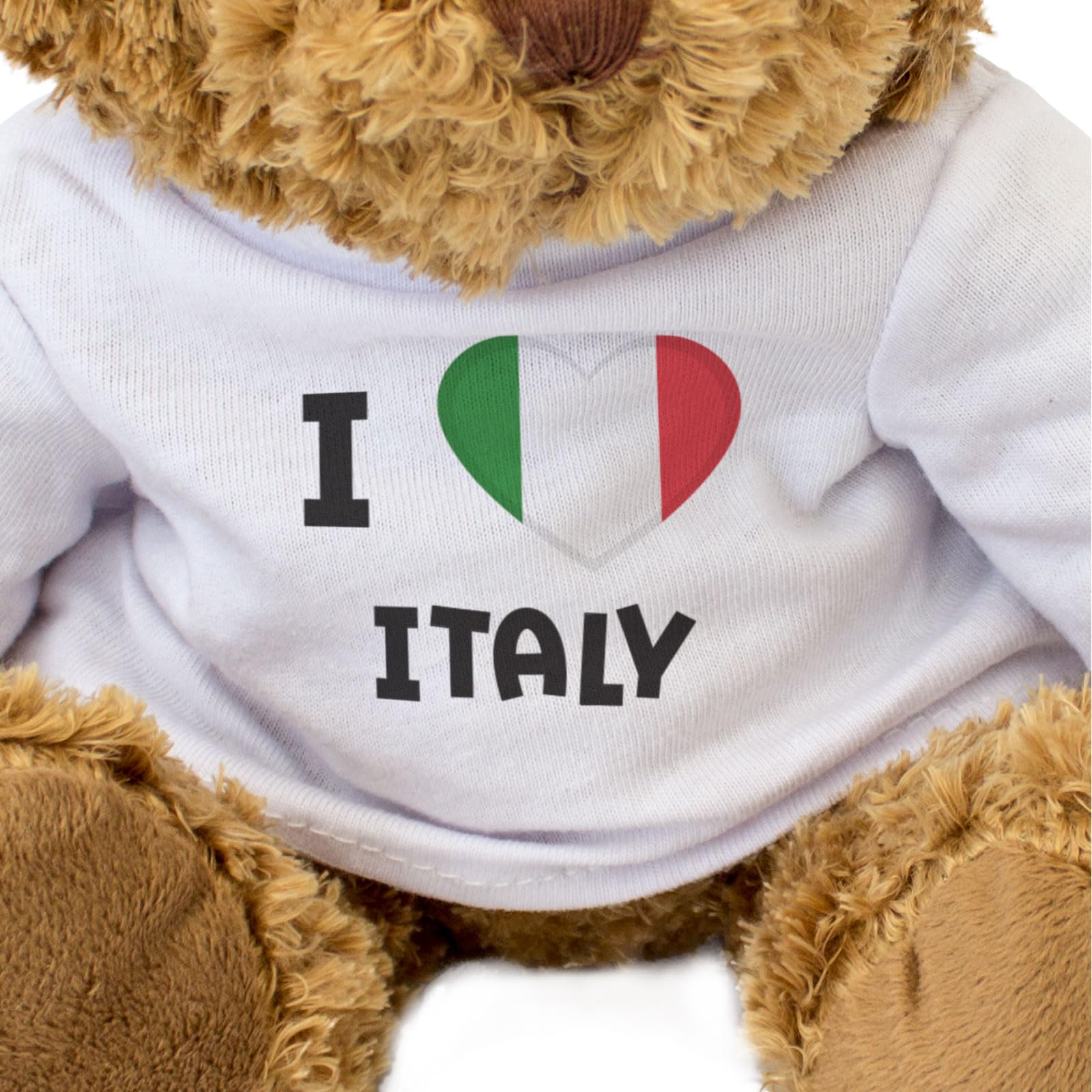 Big Red Egg I LOVE ITALY FLAG - Teddy Bear - Cute Soft Cuddly Adorable - Gift Present, Brown - Image 3