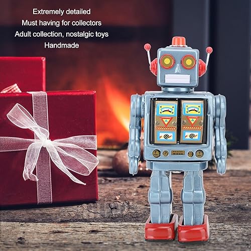 Miniatura 5 de Robot vintage, robot giratorio eléctrico retro para colección, Navidad, regalo, fiesta, cumpleaños, festival, sorpresa, recuerdos, lata