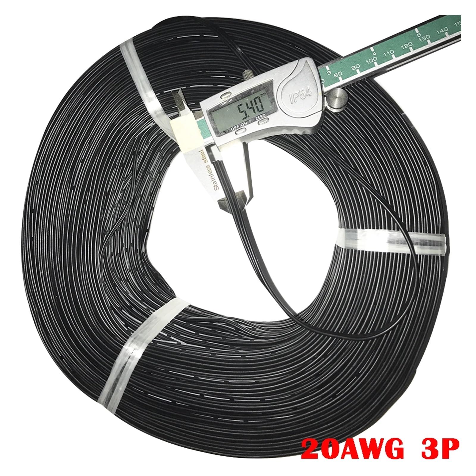 Cable de Silicona 20 AWG, Cable multiconductor Extra Suave, Plano, Paralelo, Flexible Alta Temperatura(20AWG 10Pin)