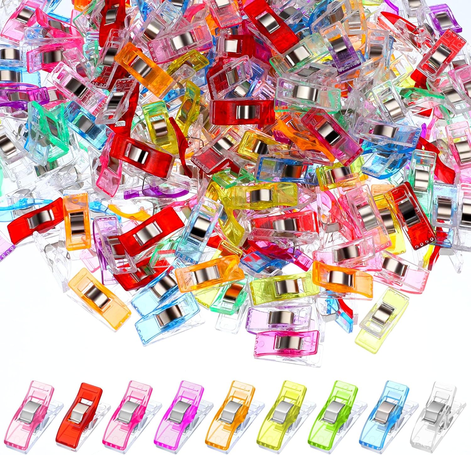 500Pcs Sewing Clips for Fabric, Quilting Clips Multipurpose Clips for Sewing, Plastic Fabric Clip for Supplies Crafting Tools(Assorted Colors)