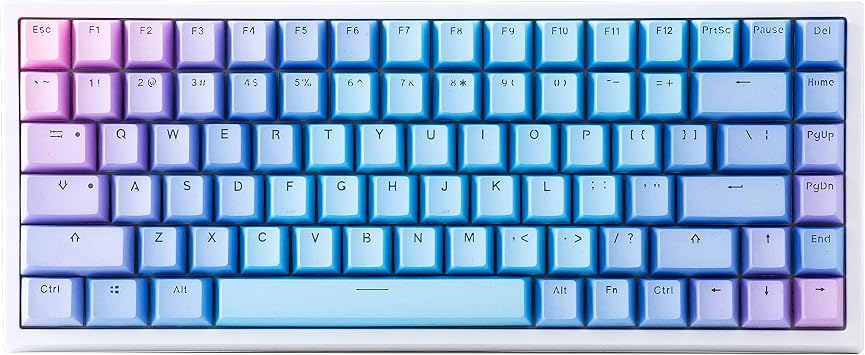 YUNZII Rainbow 84 84 Keys RGB Hot Swappable Wired Mechanical Gaming Keyboard with PBT Heat Sublimation Keycap for Mac/Win/Gamer Gateron Brown Switch Blue Rainbow