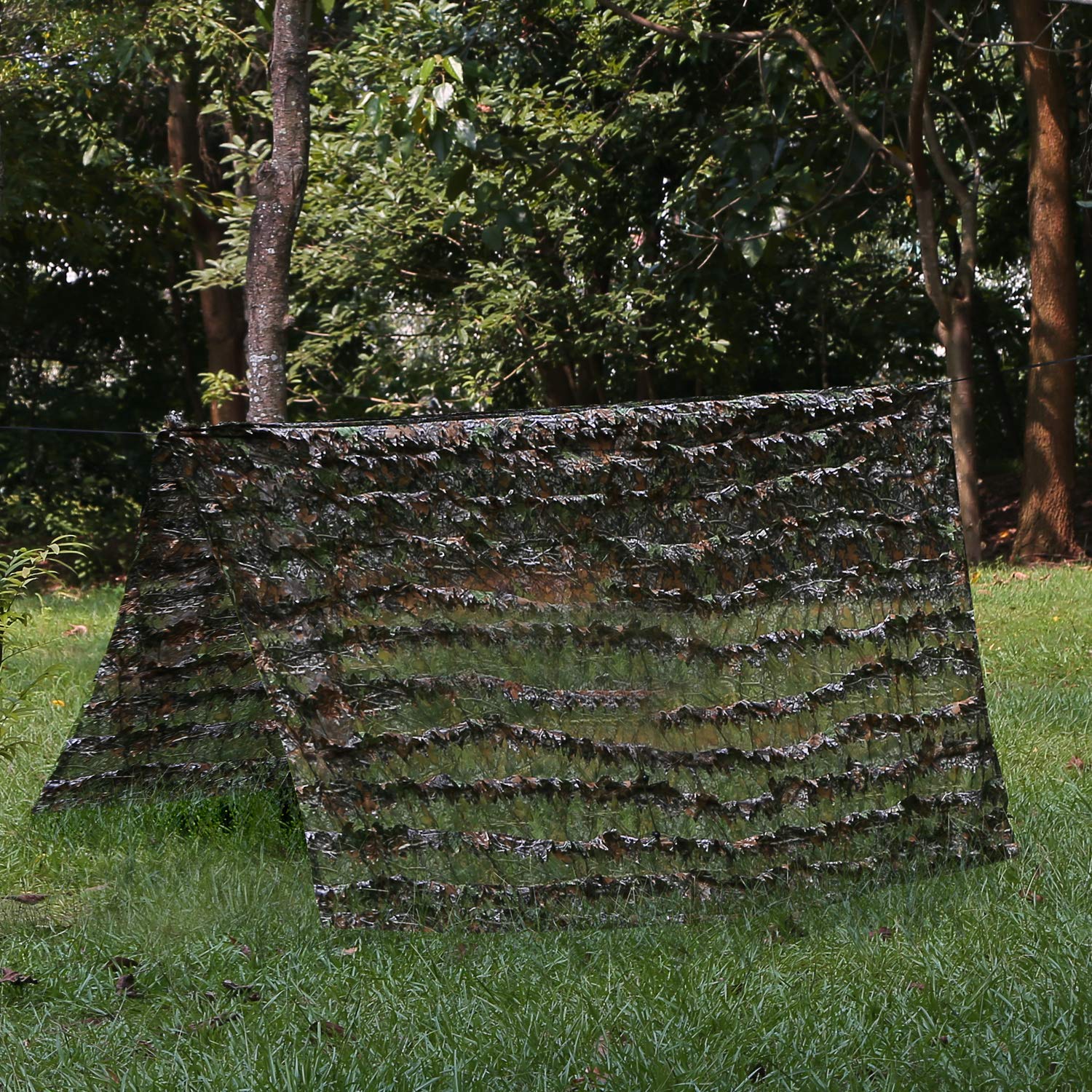 TFixol Poncho Ghillie con Camuffamento a Foe 3D Mantello in Poliestere Asciugatura Rapida per CS Fotografia della Fauna Selvatica e Osservazione de Uccelli