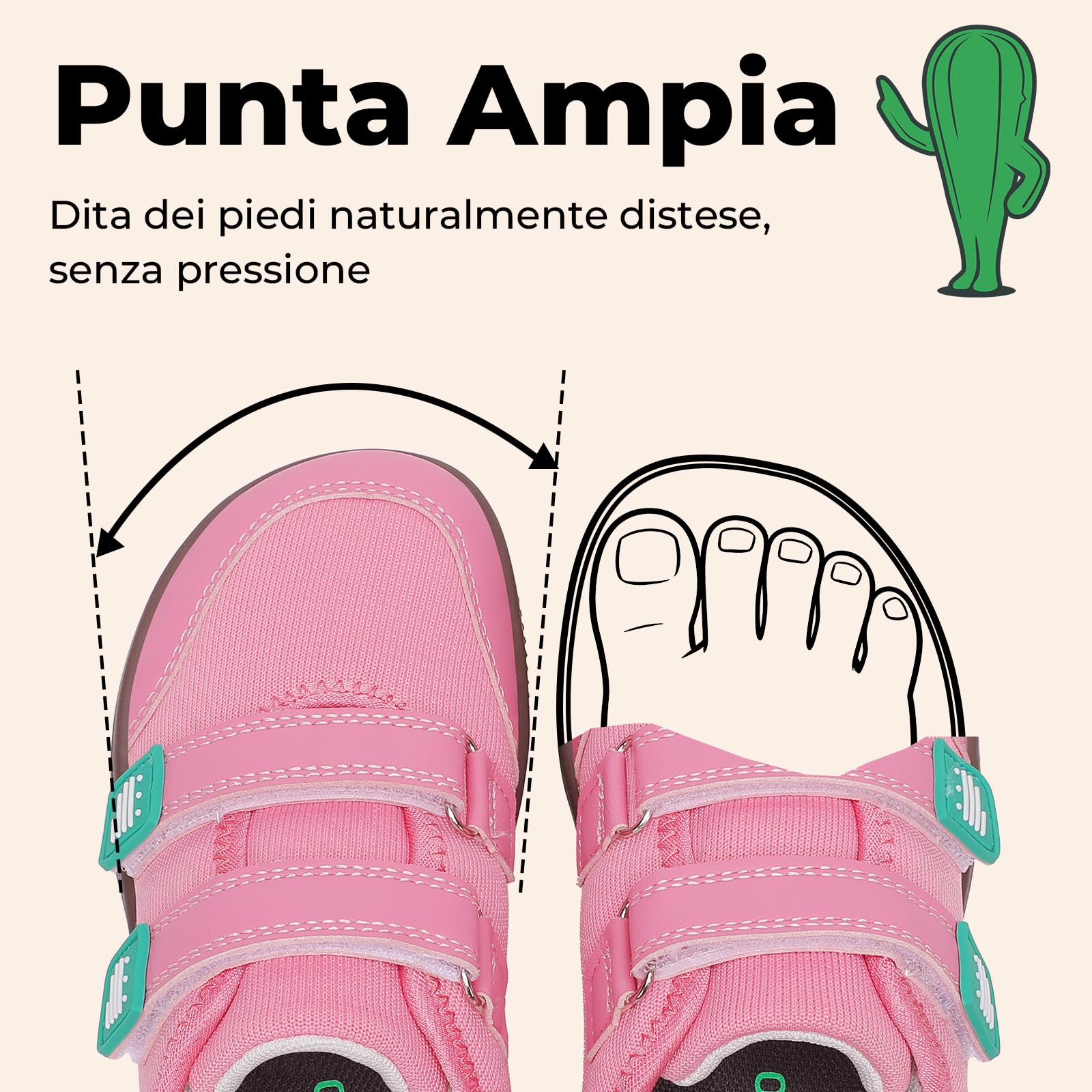 SAGUARO Scarpe Barefoot Bambini Leggere Sneakers Minimaliste con Punta Larga e Suola Zero Drop,Gr.25-35