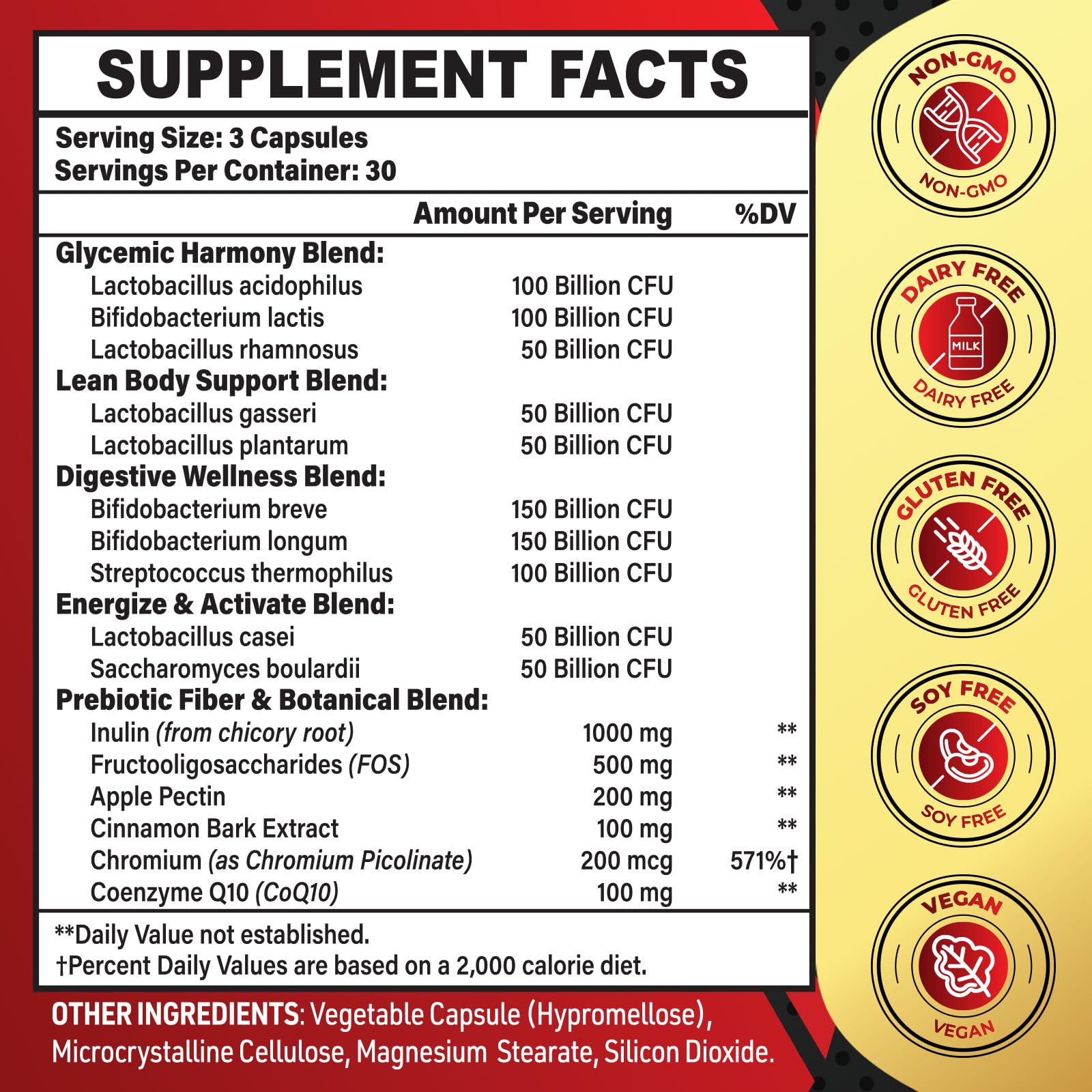 Probióticos para hombres, potentes probióticos para hombres de más de 50 años, salud intestinal y digestiva completa, con 850 mil millones de CFU, fibra prebiótica de 1900 mg, energize, inmune
