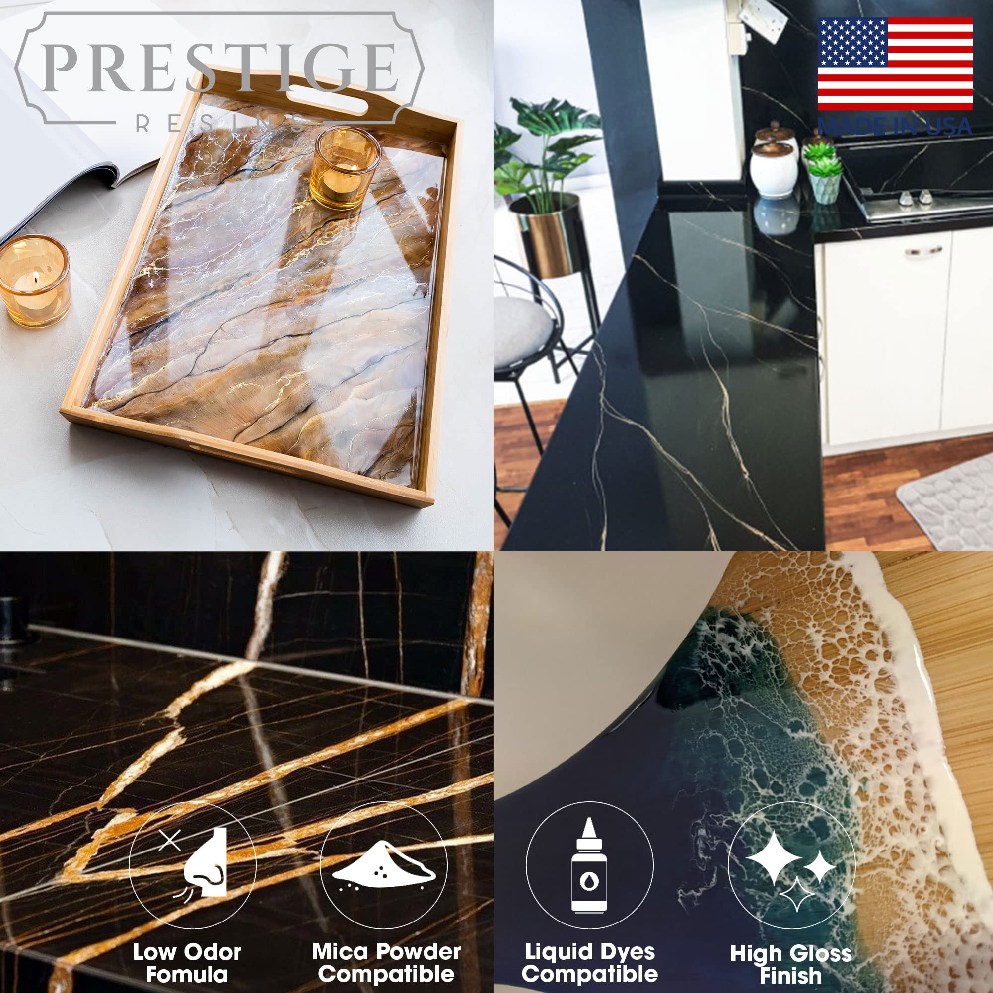 Buy Epoxy Resin for Countertop 1 Gallon Kit UV Resistant Crystal