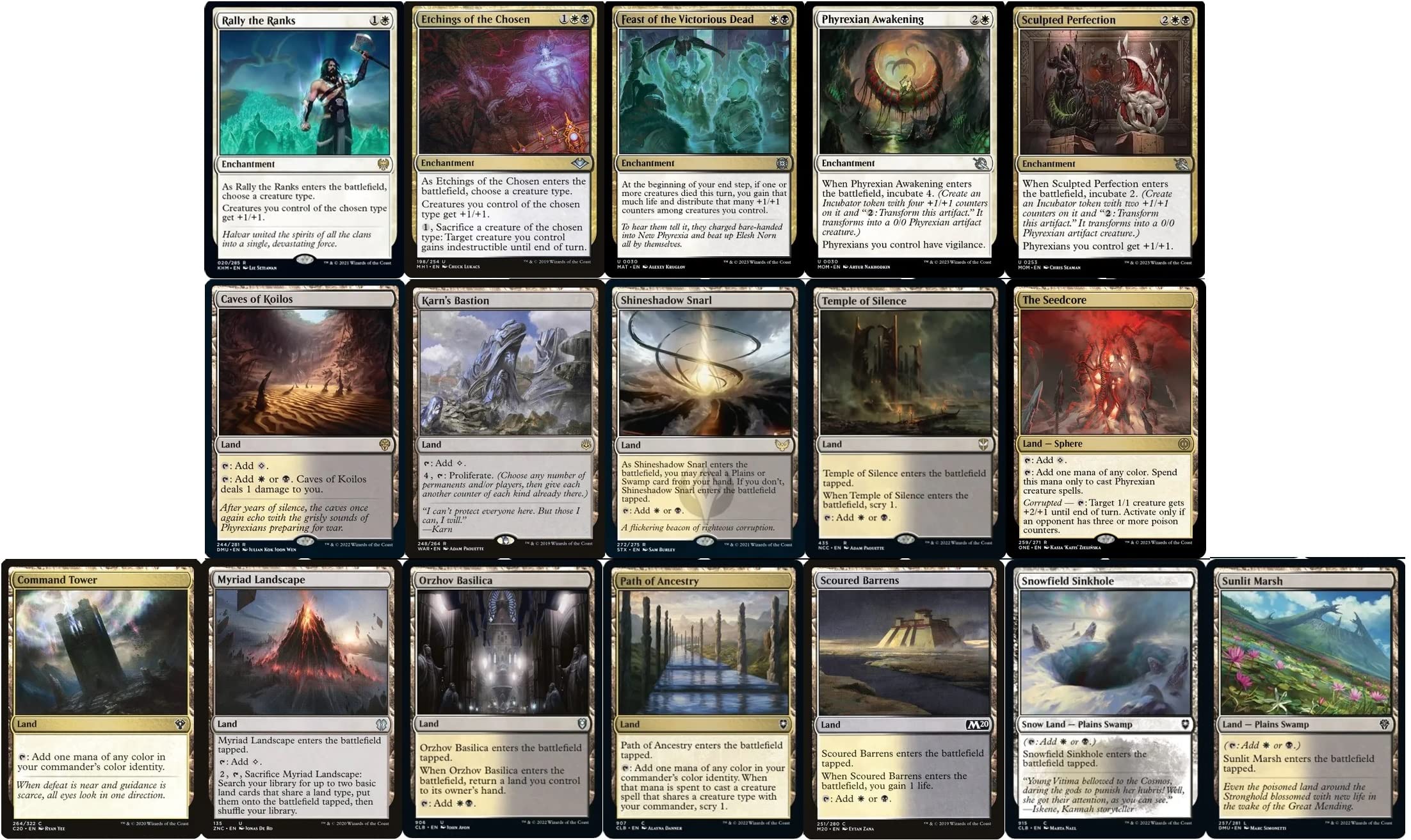 MTG Decks & More Commander Phyrexian Deck - Orzhov Black White