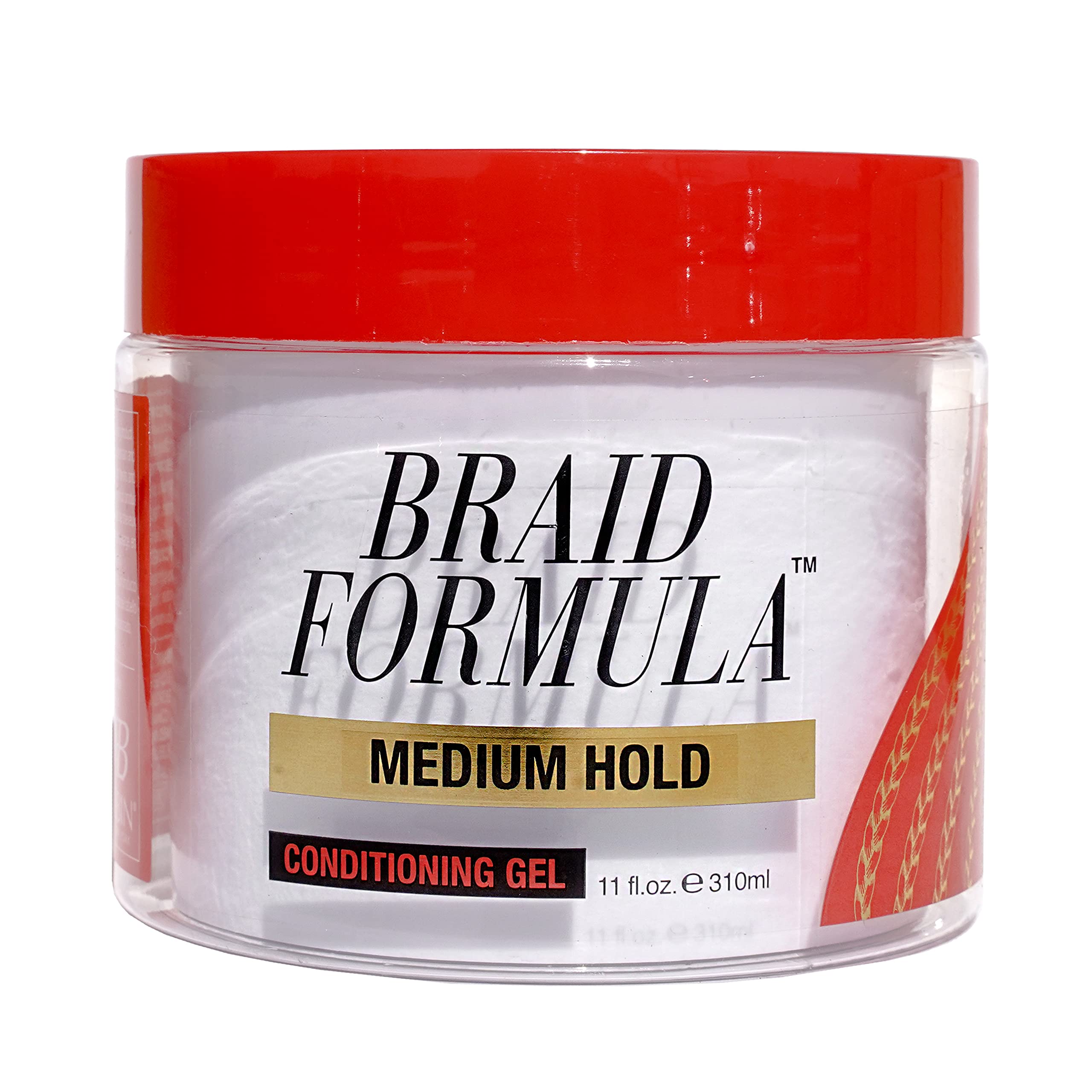 EBIN NEW YORK Braid Formula Conditioning Gel, Medium Hold, 11oz | Great for Braiding, Twisting, Edges, No Residue, No Flaking, Strong Hold, High Shine, Smoothing with Clean & Aloe Vera Scent