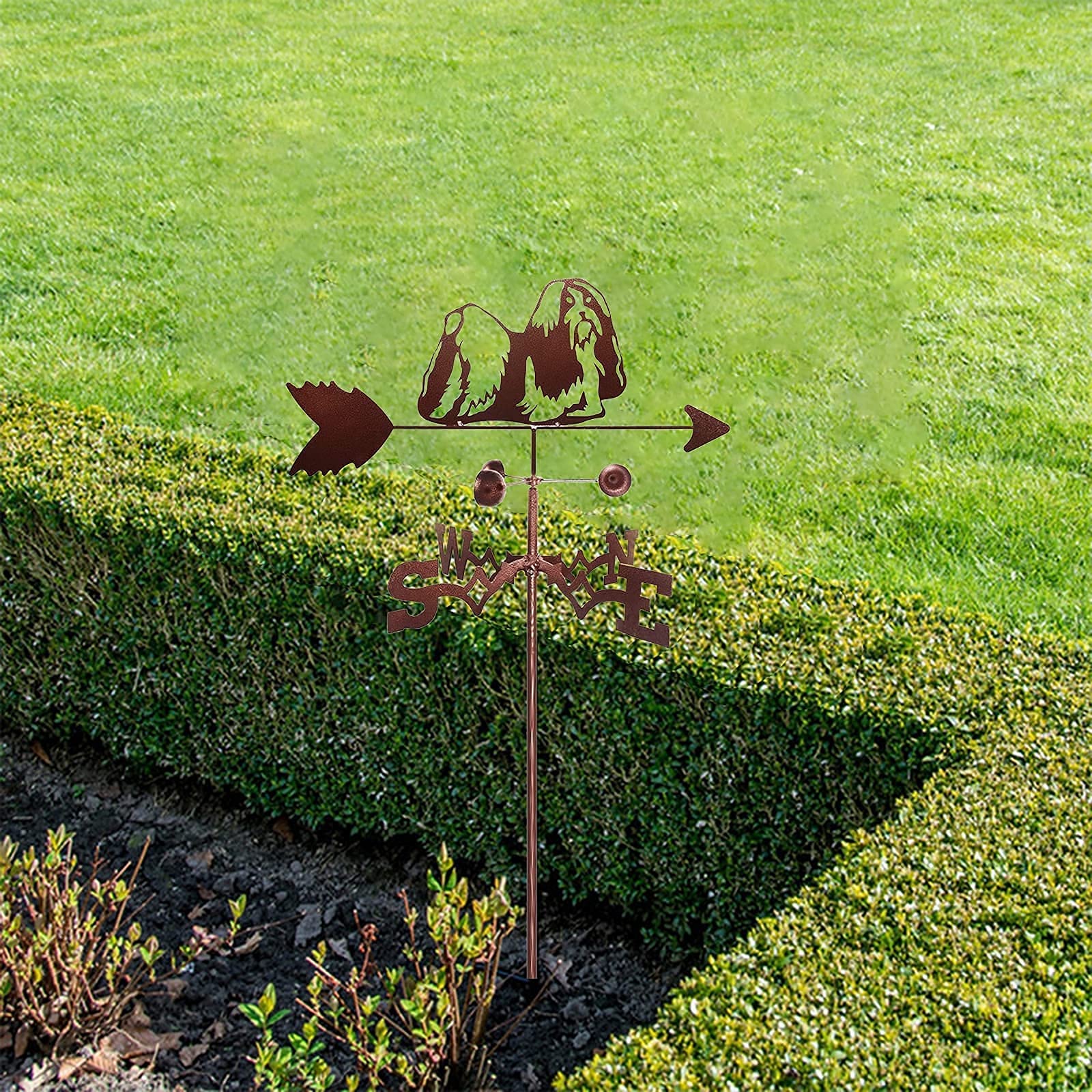 Metall Wetterfahne Gartenpfahl Wetterfahne Yard Roof Mount Windrichtungsanzeige Einfache Bedienung