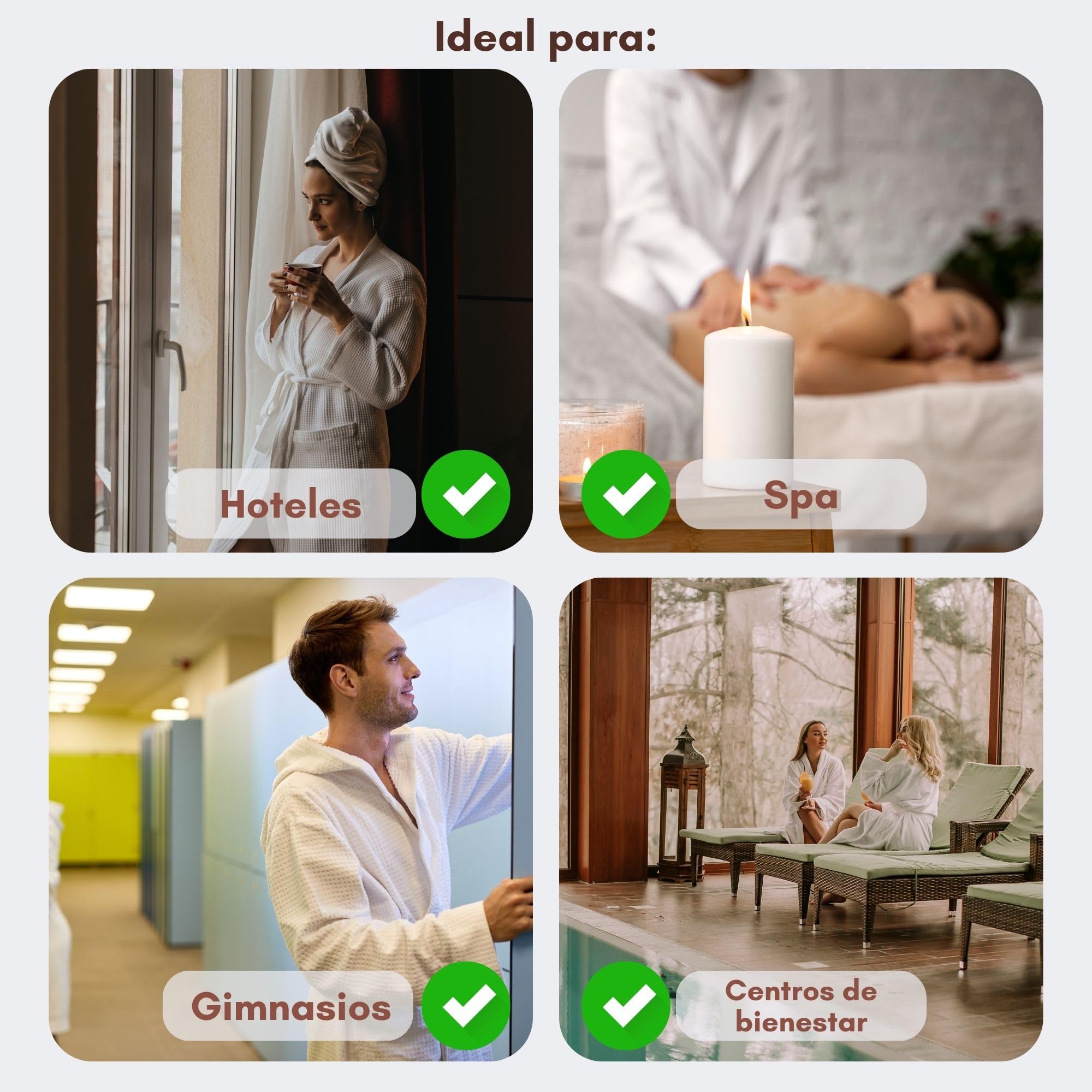 Pack 20 pares zapatillas de baño blancas con suela antideslizante – mezcla algodón y poliéster - par embolsado individual - zapatillas desechables para hoteles, spas, gimnasios y alojamientos