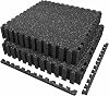 AIRHOP 0.56in Thick 24 Sq Ft Exercise Equipment Mats, 6 Tiles Upgraded Rubber Top with High Density EVA Foam, Large Interlocking Puzzle Gym Flooring For Home Gym, Heavy Weight Workout, 24 x 24in