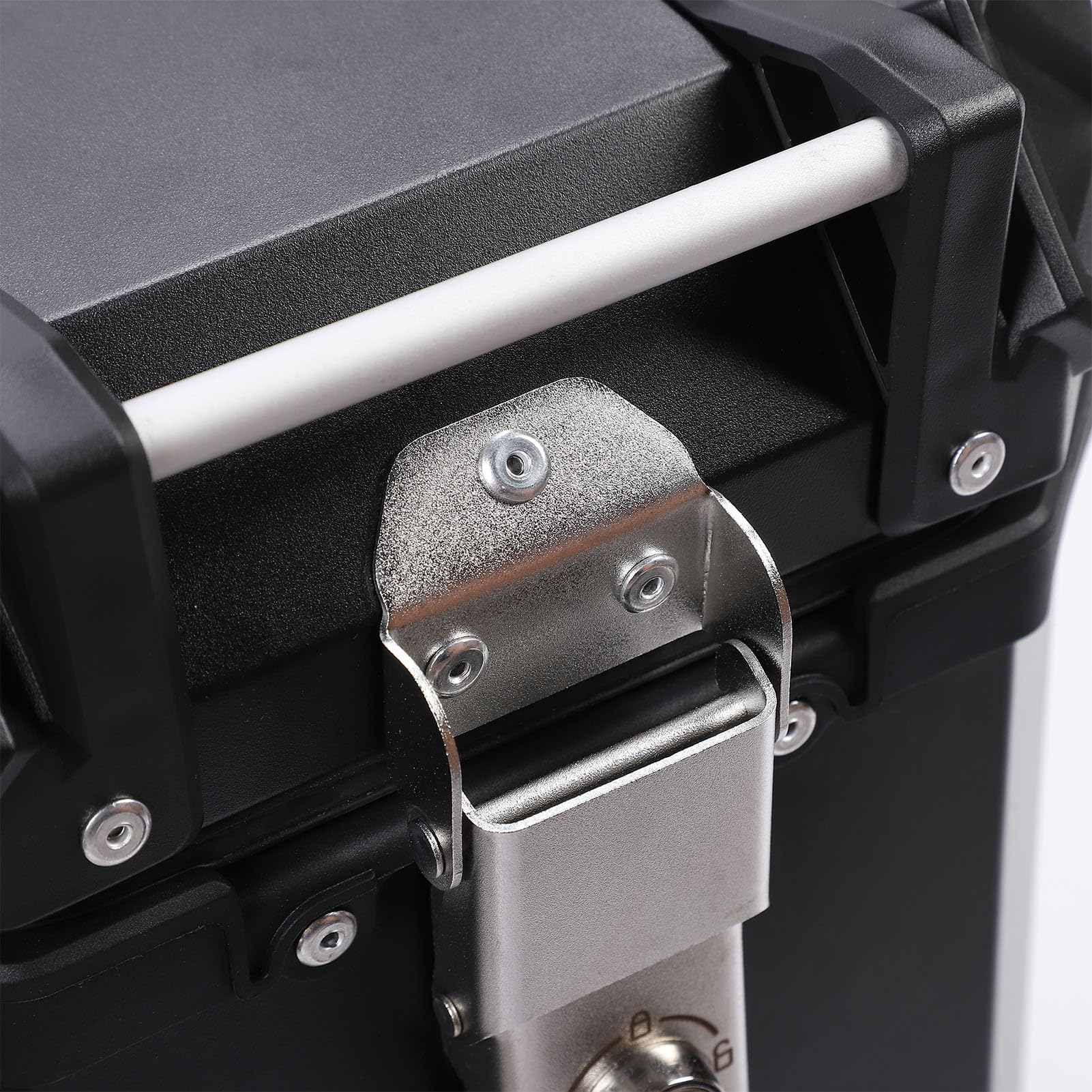 Akozon Akozon 38L Wodoodporne Aluminiowe Motocyklowe obudowę z blokadą i Szybkim Zwolnieniem - Universal Left Pight Torage dla Kasku i Bagażu (BLACK)