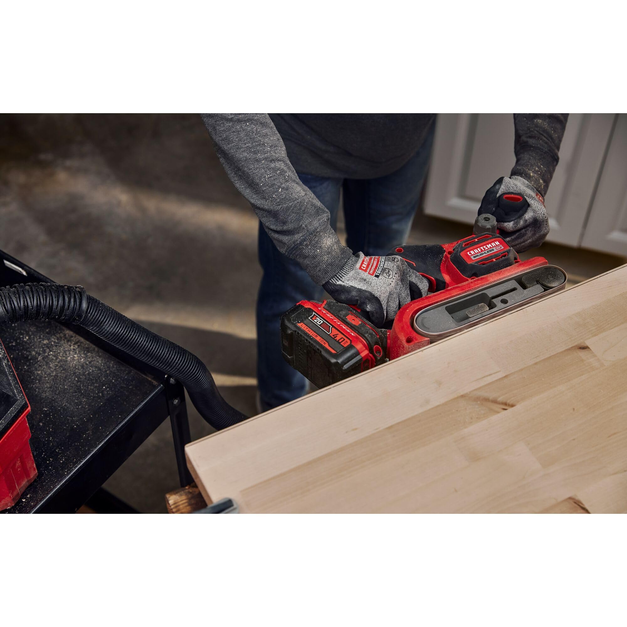 CRAFTSMAN V20 Brushless Belt Sander - Cordless Power -9