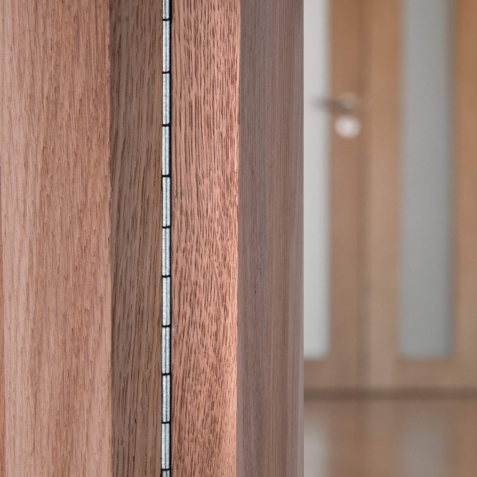 Gedotec Cerniera per pianoforte da avvitare | Cerniera per porta arrotolata | Cerniera per porta in alluminio grezzo | 3500 x 32 mm | STABILO