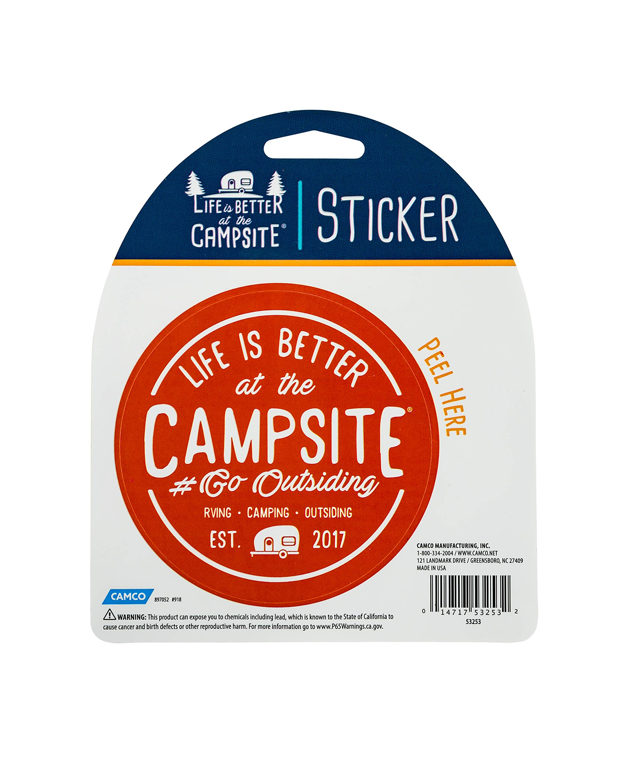 CamcoLife is Better at The Campsite Red Seal Sticker Decal-Personalize Your RV Camper Interior, Laptop, Car, Luggage and More (53253)