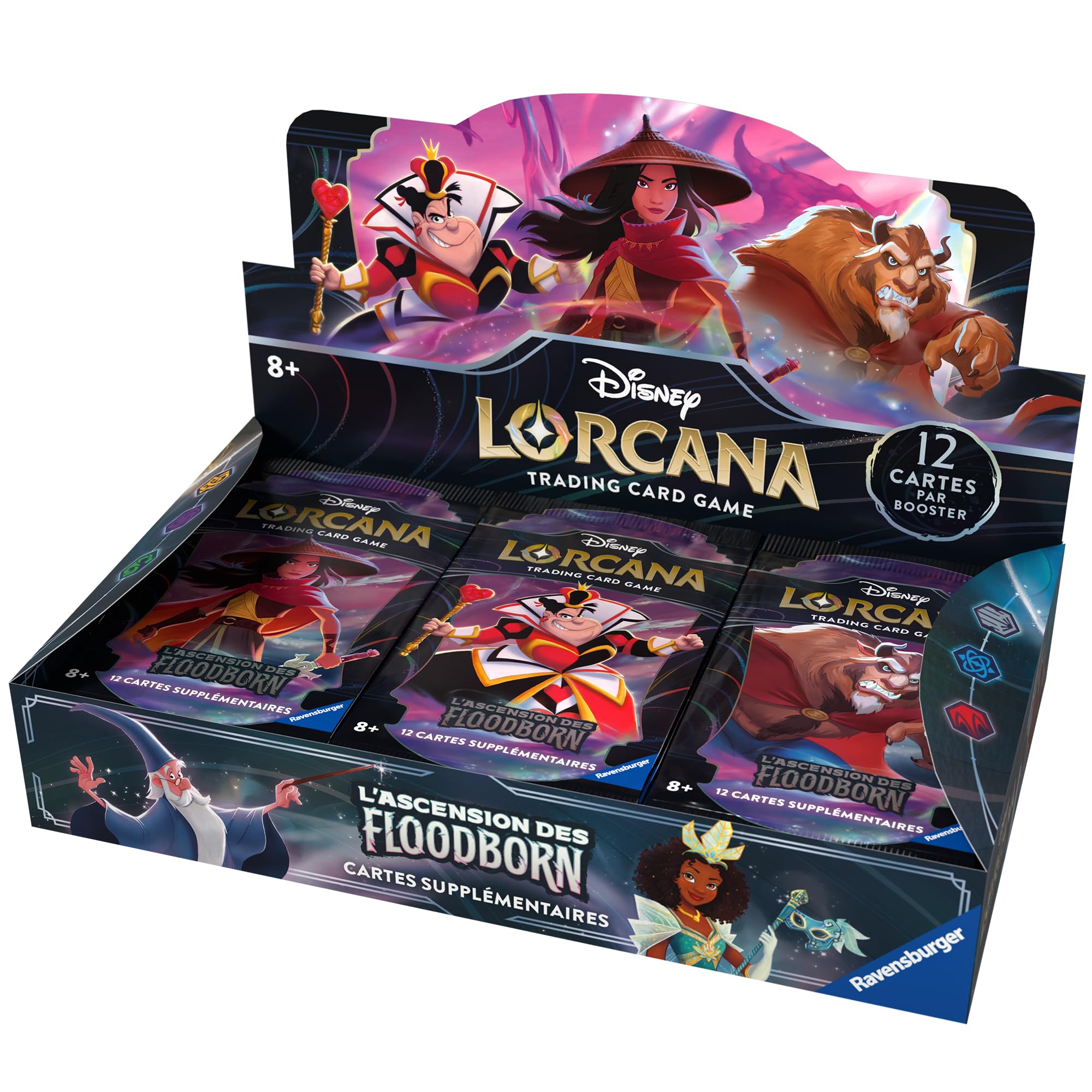 Ravensburger-Disney Lorcana TCG L'ascension des Floodborn-Jeu de Cartes à Collectionner-JCC-Display 24 boosters-dès 8 Ans-Version française