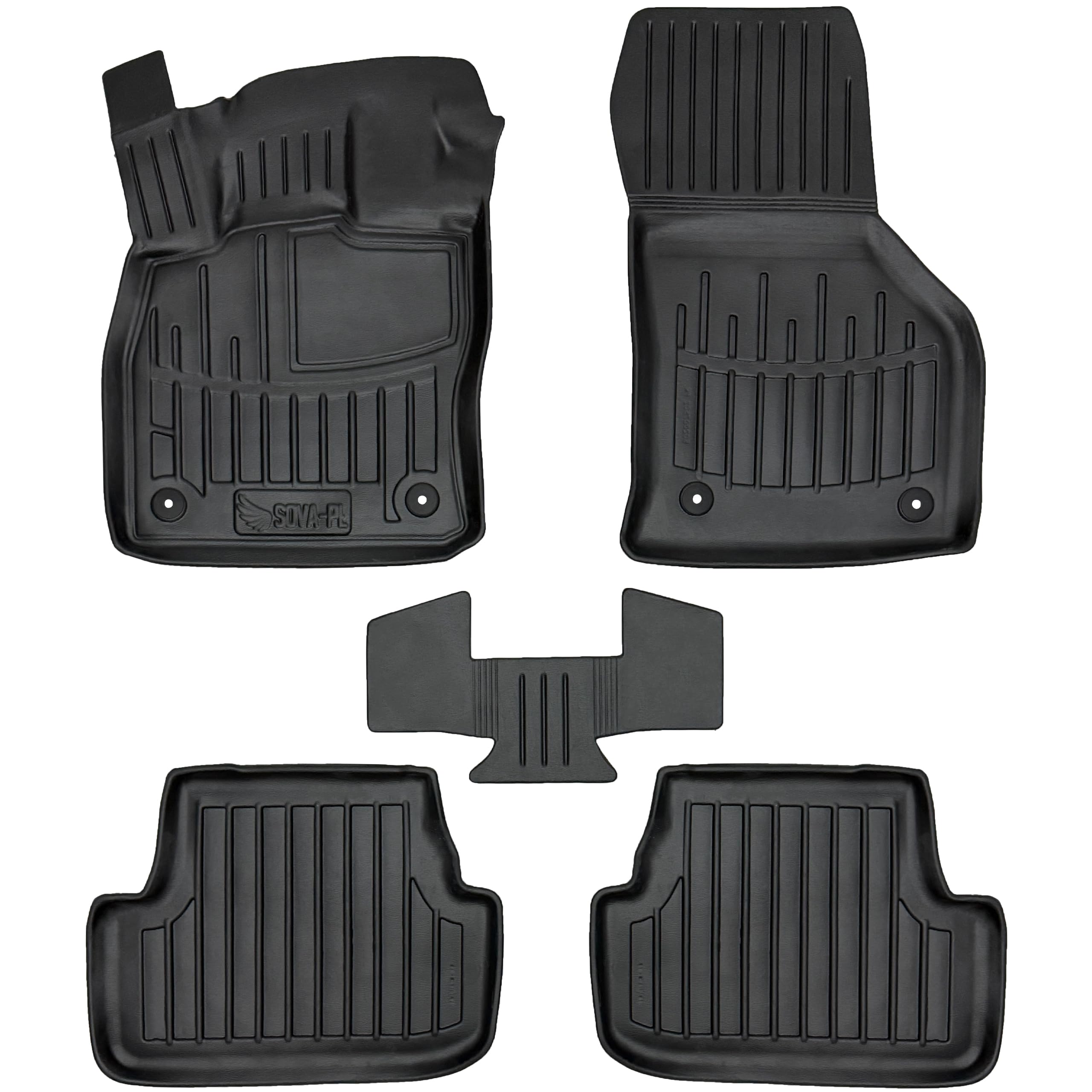Gumowy zestaw mata i dywaniki pasujące do Volkswagen Golf VIII (od 2020) hatchback, d=>