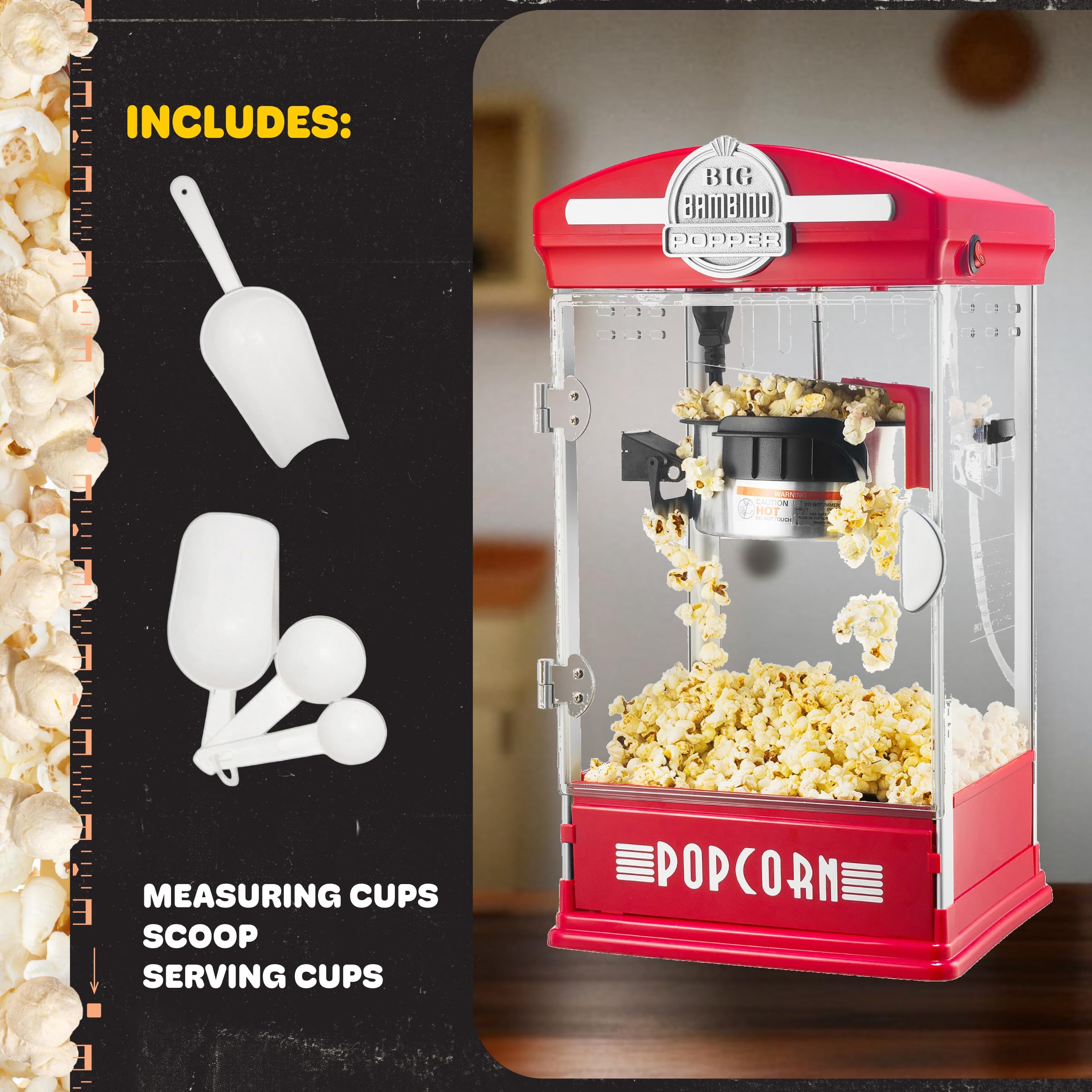 Great Northern ポップコーンマシン Great Northern Popcorn 12oz Popcorn Machine, Red
