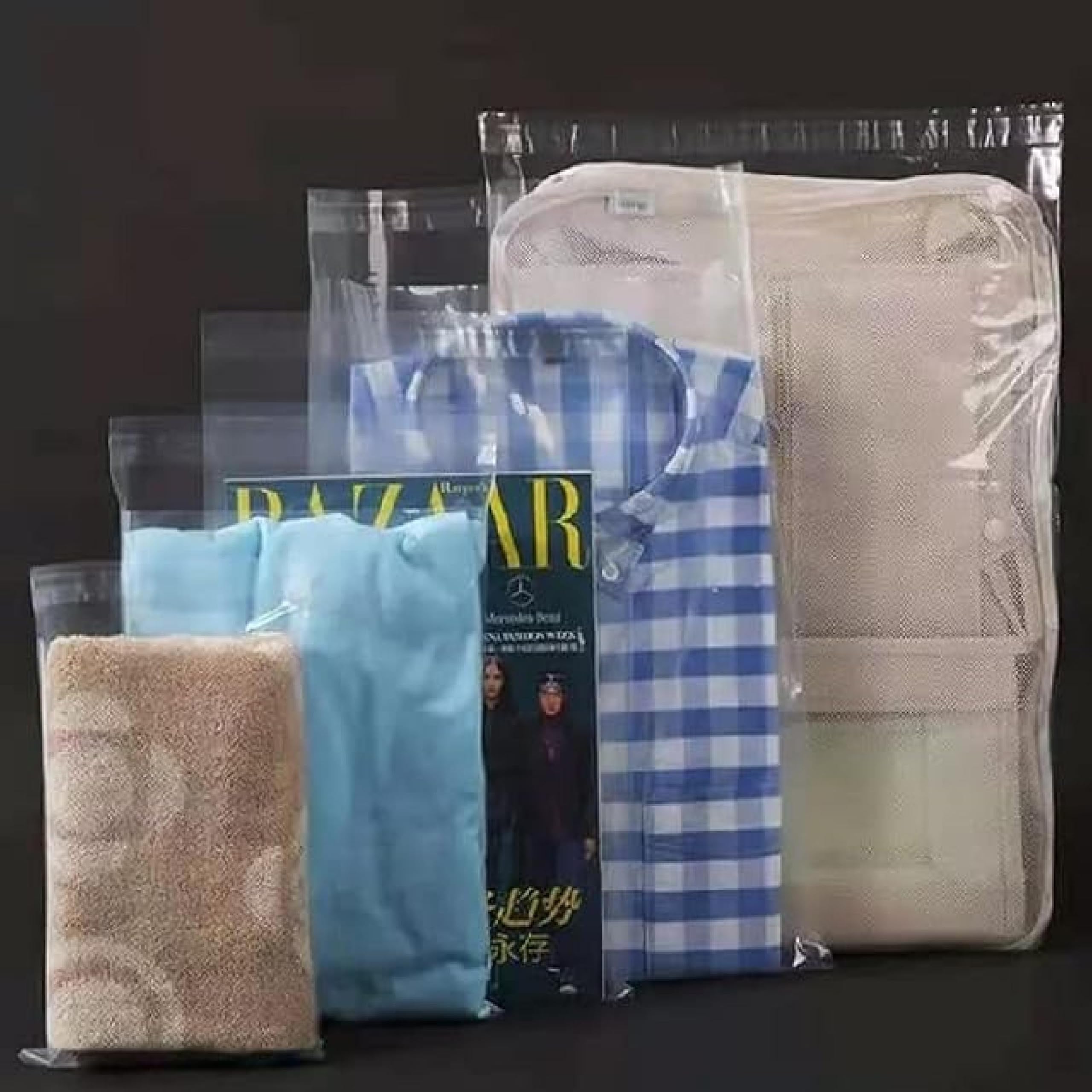 Lot De 100 Sachets Plastique Autocollants - Format A4 (22,5 X 31 Cm) - Transparents, Antistatiques - Pour Emballage Documents, Textiles, Aliments