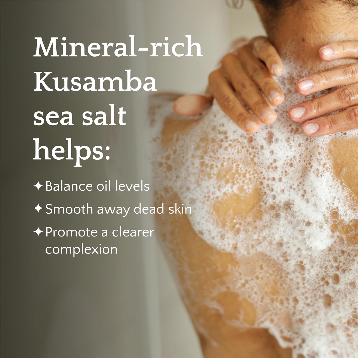 QUR SeaFoam Jasmine Moisturizing Body Wash, Carrot Root Extract, Salt, 12oz (Pack of 3) image 3