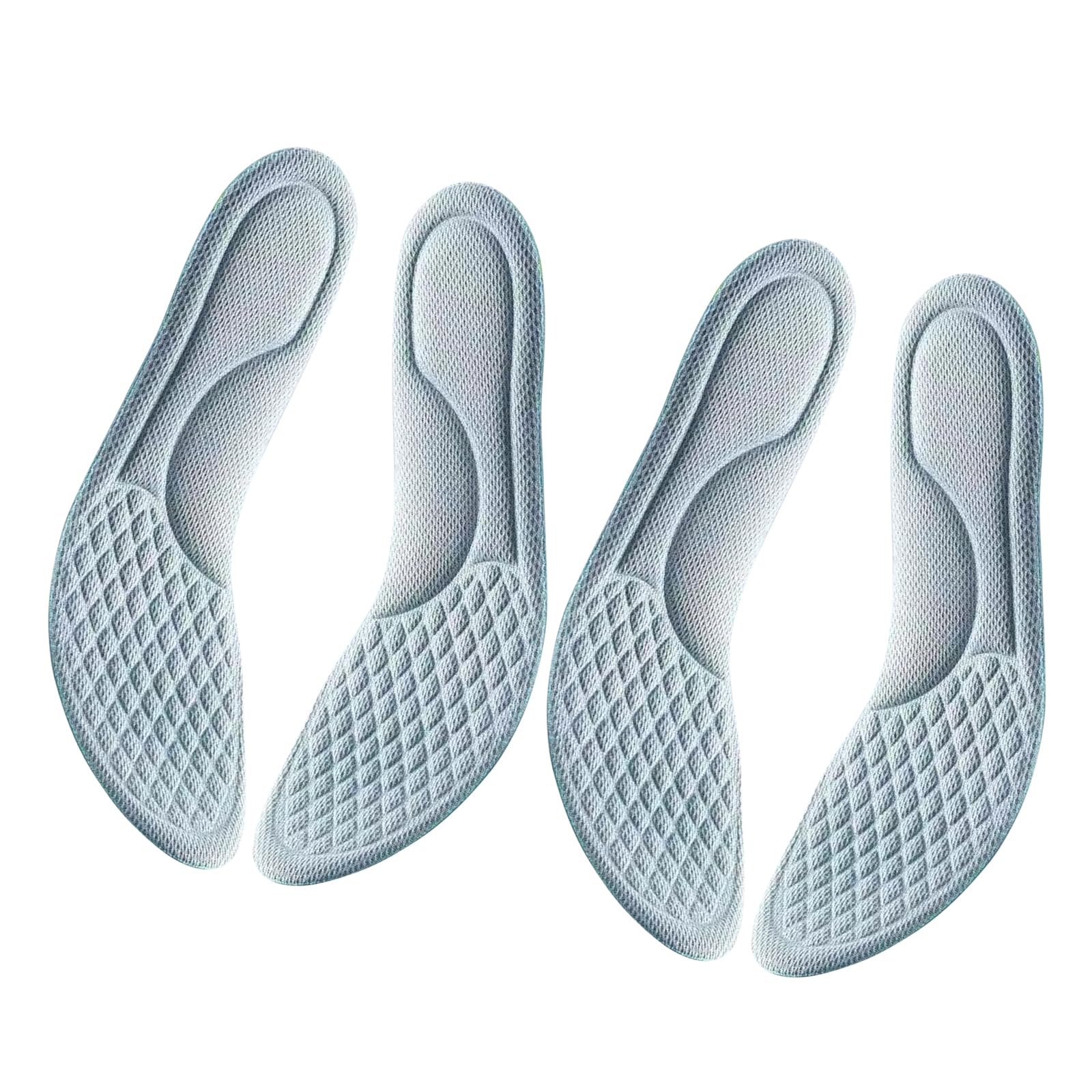 2 paia di solette per tallone, cuscinetti per scarpe da uomo e donna, inserti in memory foam, supporto per arco plantare, assorbimento degli urti antiscivolo