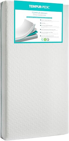 Tempur-Pedic TEMPUR-Dream 2-Stage Waterproof Baby Crib and Toddler Mattress - 52