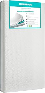 TEMPUR-Dream 2-Stage Waterproof Baby Crib and Toddler Mattress - Made in USA, 52"x28"