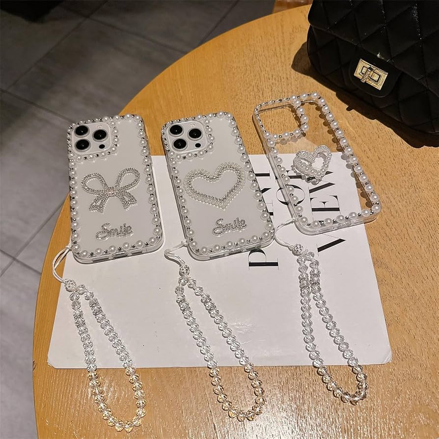 iPhone16 スマホケース　ジュエリーiPhoneケース Amazon.co.jp: 【DBWYPY】適用 iPhone 16 ケース かわいい