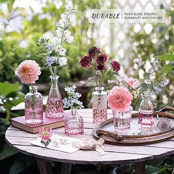 工芸品 Multi Glass Flower Vase (Pink) 81XZs49NB4L._UF350,350_QL80_.jpg