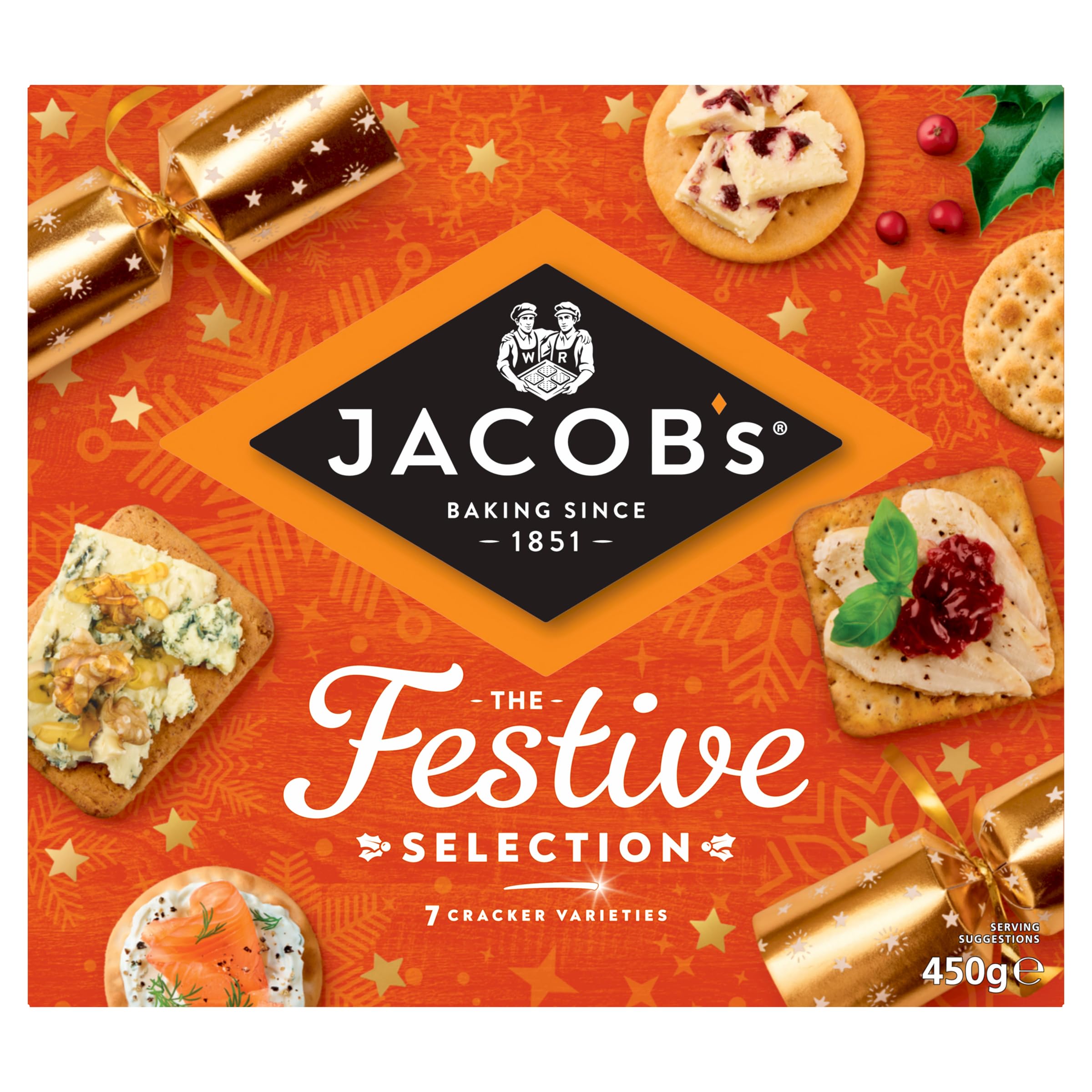 JACOB'S Biscuits For Cheese, 450 g (Pack of 6)
