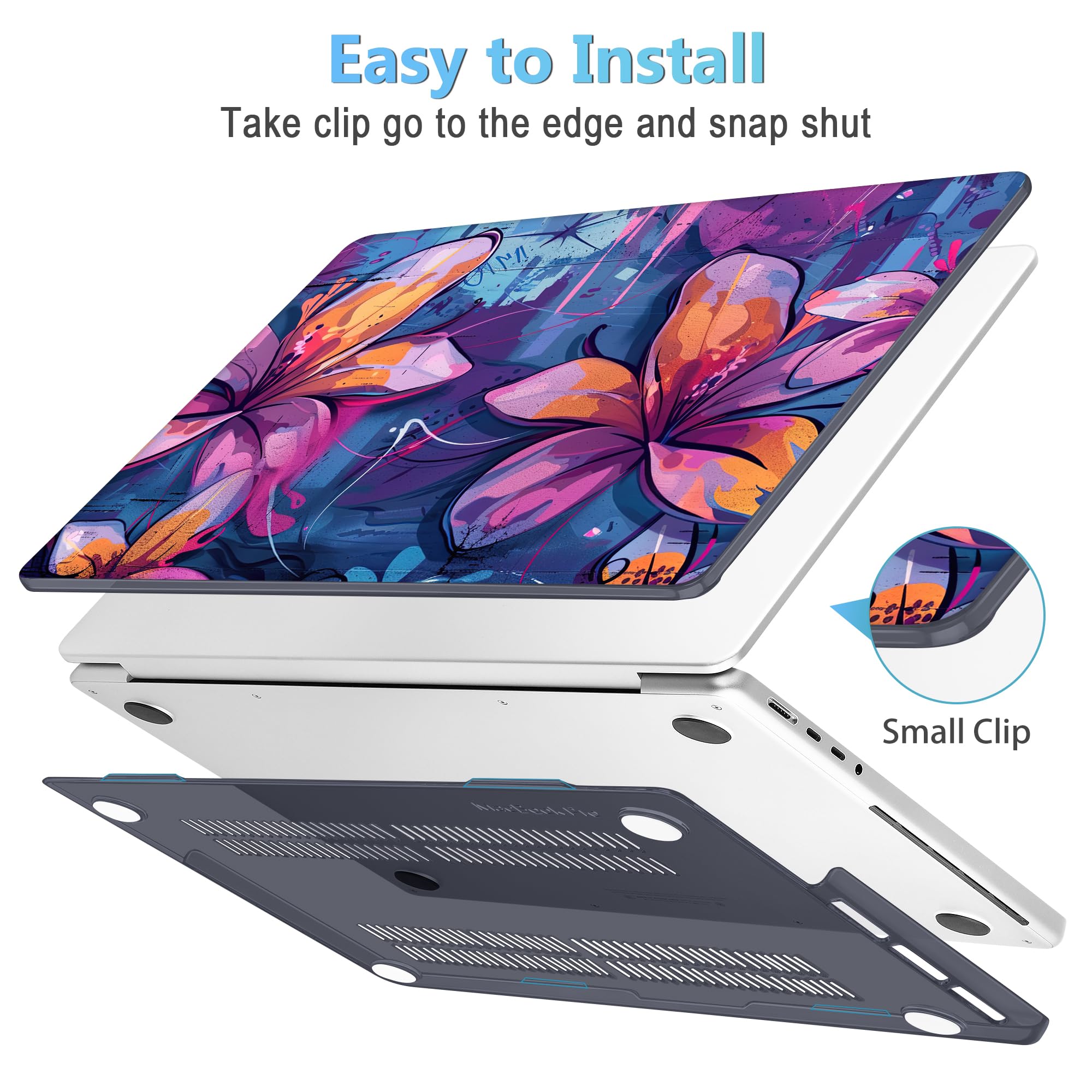Mektron Custodia per MacBook Pro M5 da 14" modello 2026 A3427 A3426 Fit 2025-2021 modello A3434 A3112 M4 A3112 A3401 A3185 M3 A2918 A2992 M2 A2 A2 A2 2779 M1 A2442 Pro/Max Cover per MacBook Pro 14