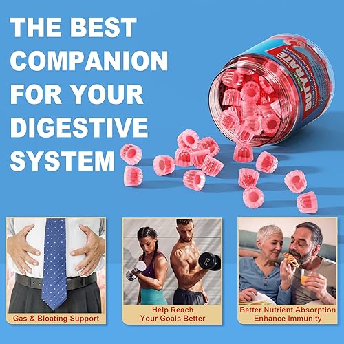 Miniatura 6 de Gomitas de butirato con probiótico + prebiótico + postbiótico, omega-3 500 mg, fibra con 9 mil millones de probióticos UFC, calcio y magnesio,