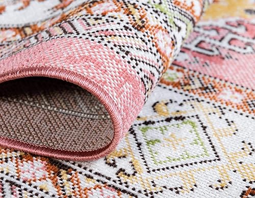 Miniatura 8 de Unique Loom Colección Aarhus - Alfombra de área Southwestern (3' x 5' 1", rectangular, rosaverde)