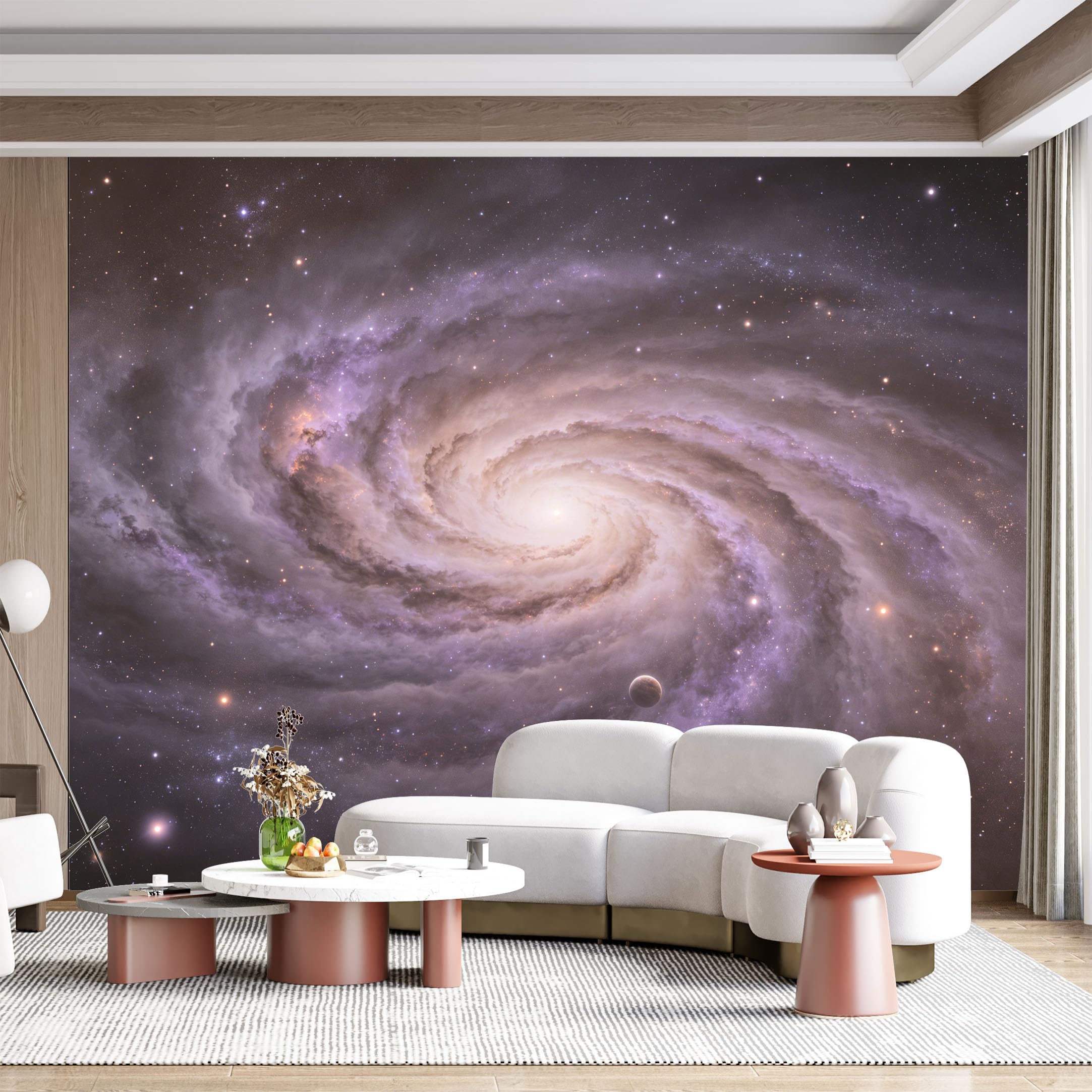 Custom Size Wall Mural Cosmic Nebula Galaxy Swirl Space Planet Astronomical Science Fiction SelfAdhesive Wall Fabric Removable for Home Office Decor