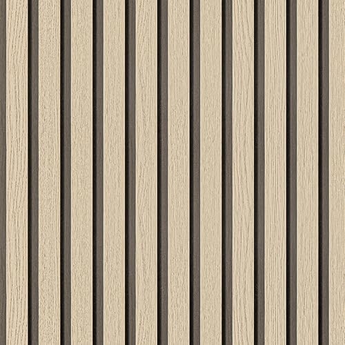 Miniatura 8 de Arthome - Papel tapiz de rejilla de madera de 17 x 240 pulgadas, autoadhesivo, extraíble, despegar y pegar, papel tapiz de vinilo decorativo con