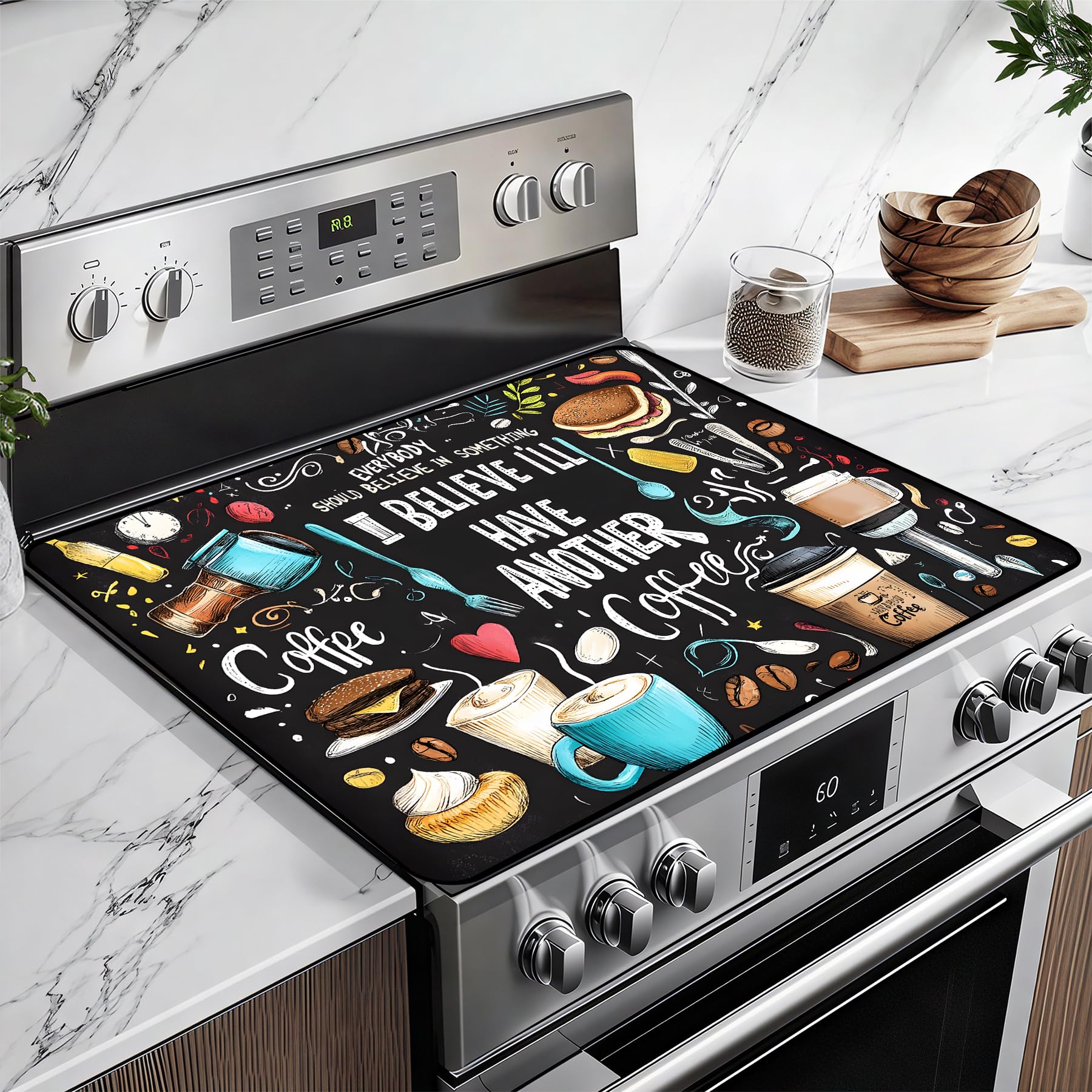 Stove Top Cover for Glass Electric Stove (Coffee, 28.5"L x 20.5"W)