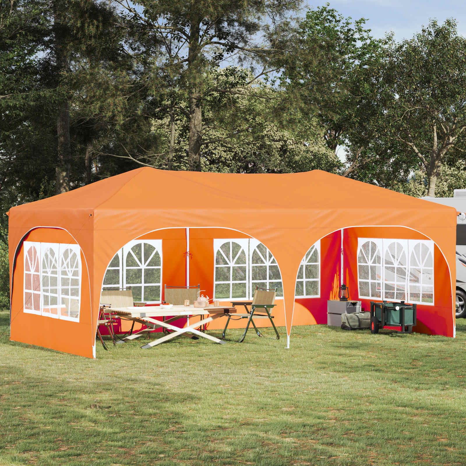 Składany namiot imprezowy Pop-up 575 x 288 x 245 cm Pomarańczowy Oxford