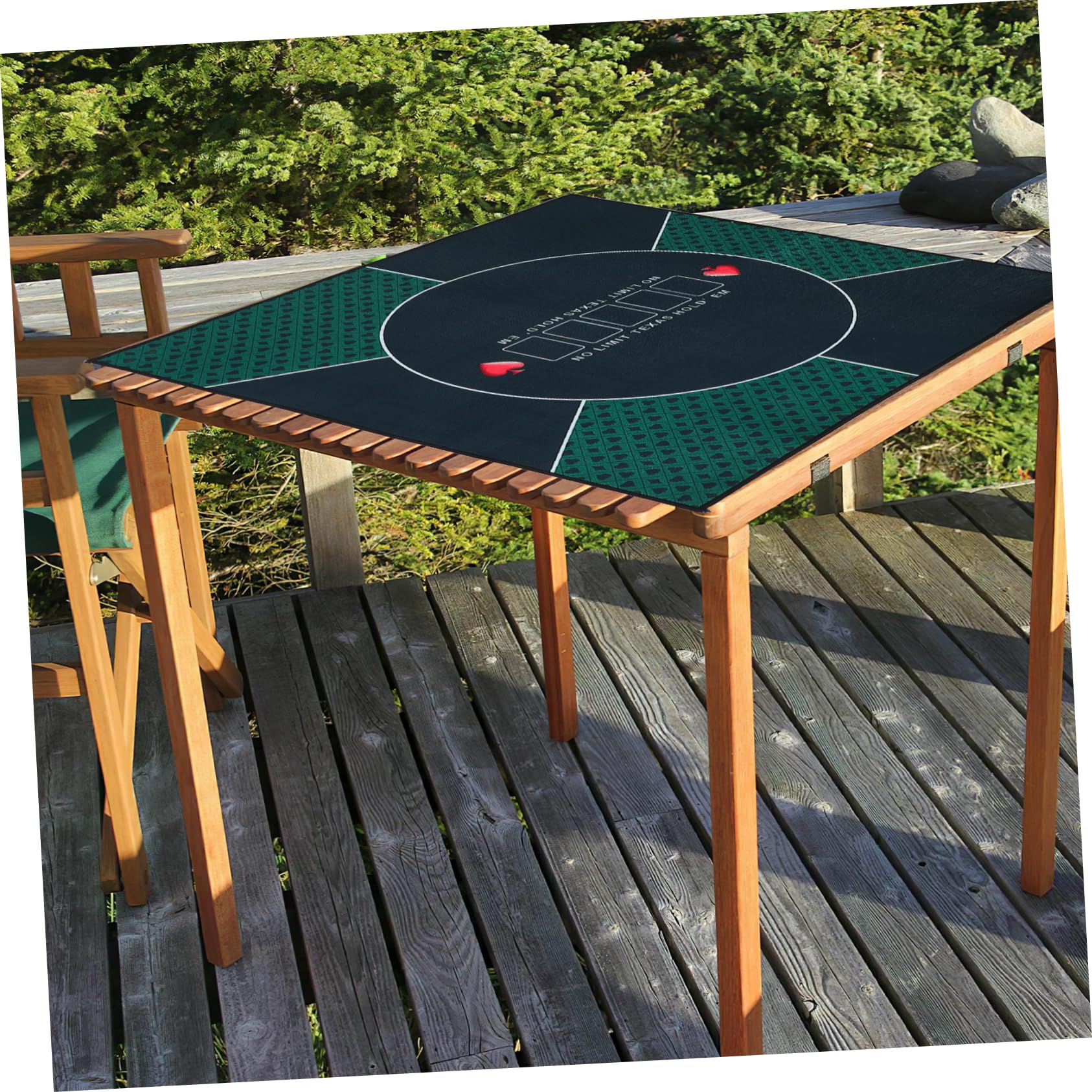 OUNONA rutschfeste Pokertischdecke aus Stoff mit Bedrucktem Muster Rechteckige Brettspielmatte für Kartenspiele Strapazierfähige Tischunterlage für Party und Rollenspiele