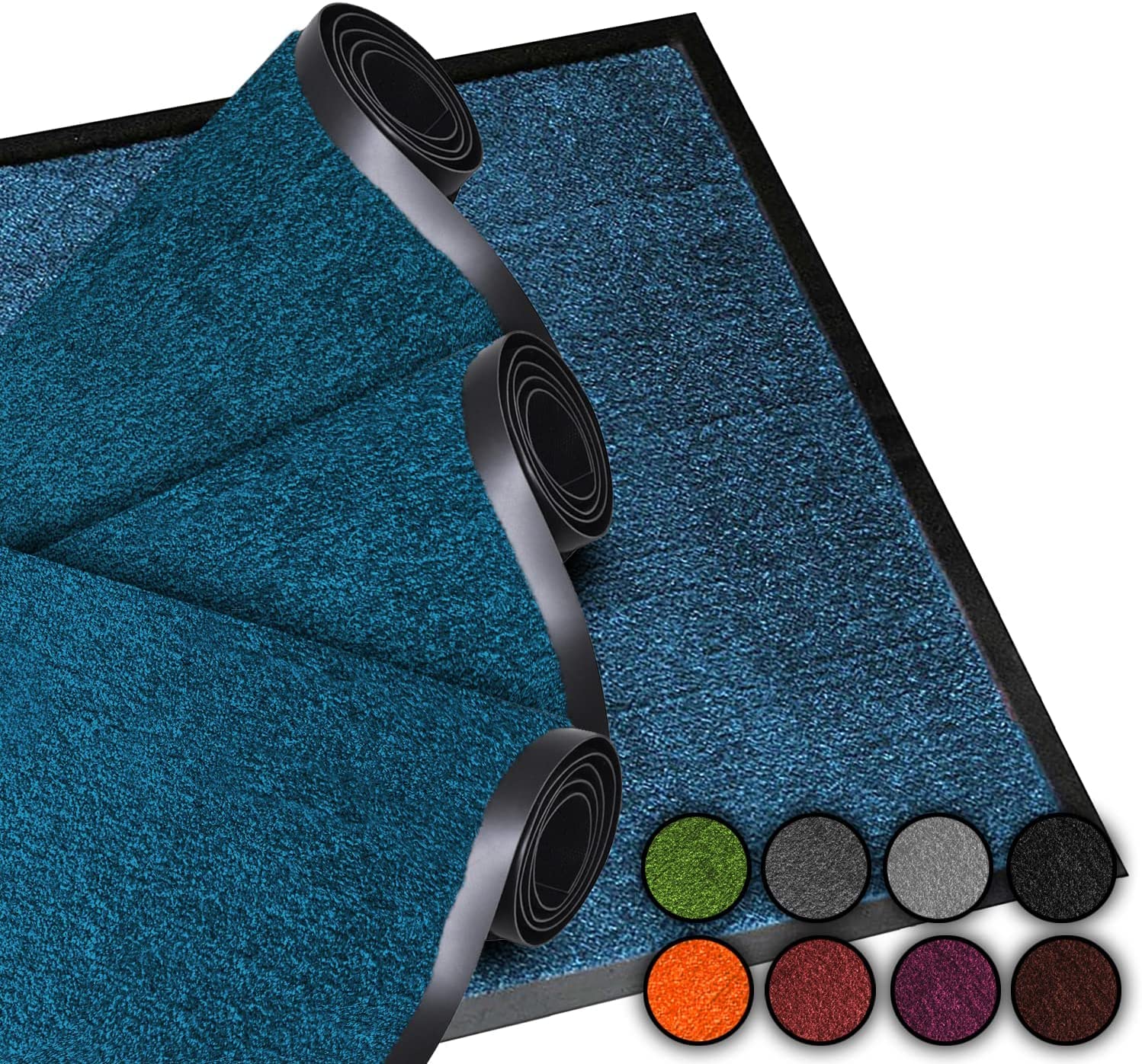 LucaHome - Felpudo Entrada casa 40x60cm Azul - Alfombra Antideslizante Lavable para Puerta de Entrada, Cocina y Pasillo - Felpudo Exterior e Interior - Tapetes Originales Entrada casa