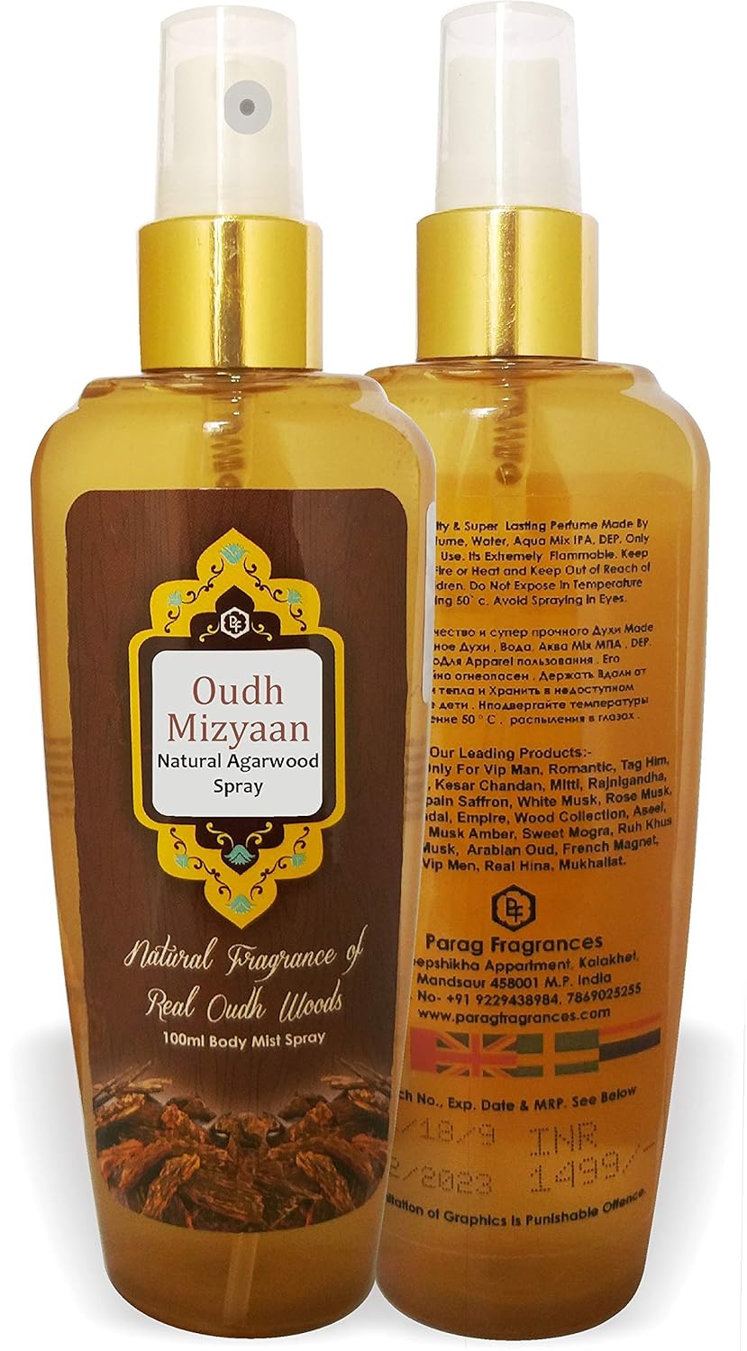 Parag Fragrances Oudh Mizyaan Attar Perfume Spray 120ml, Made From Real