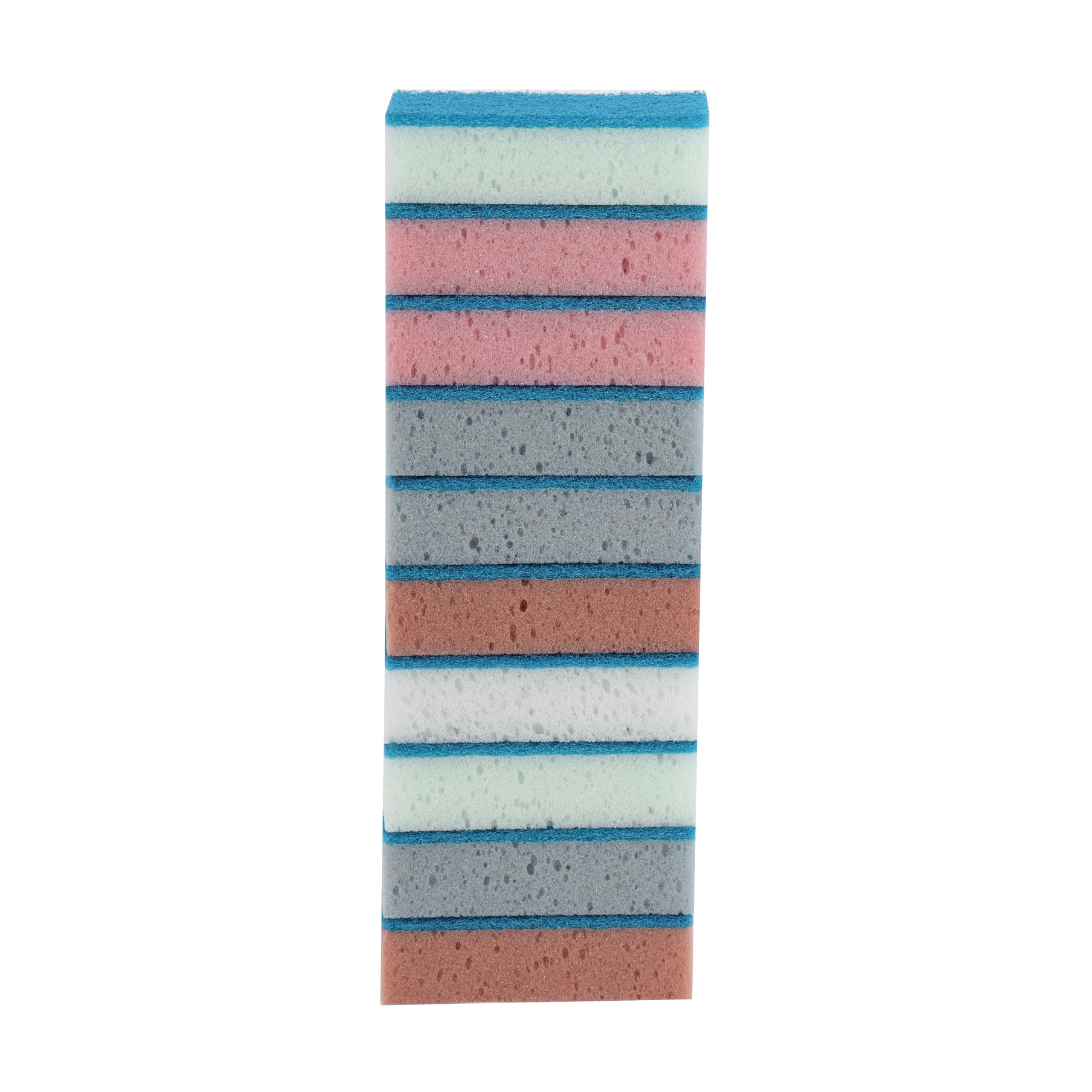 Delcasa DC2996 Sponge Scrubber Pack of 10, Multicolor
