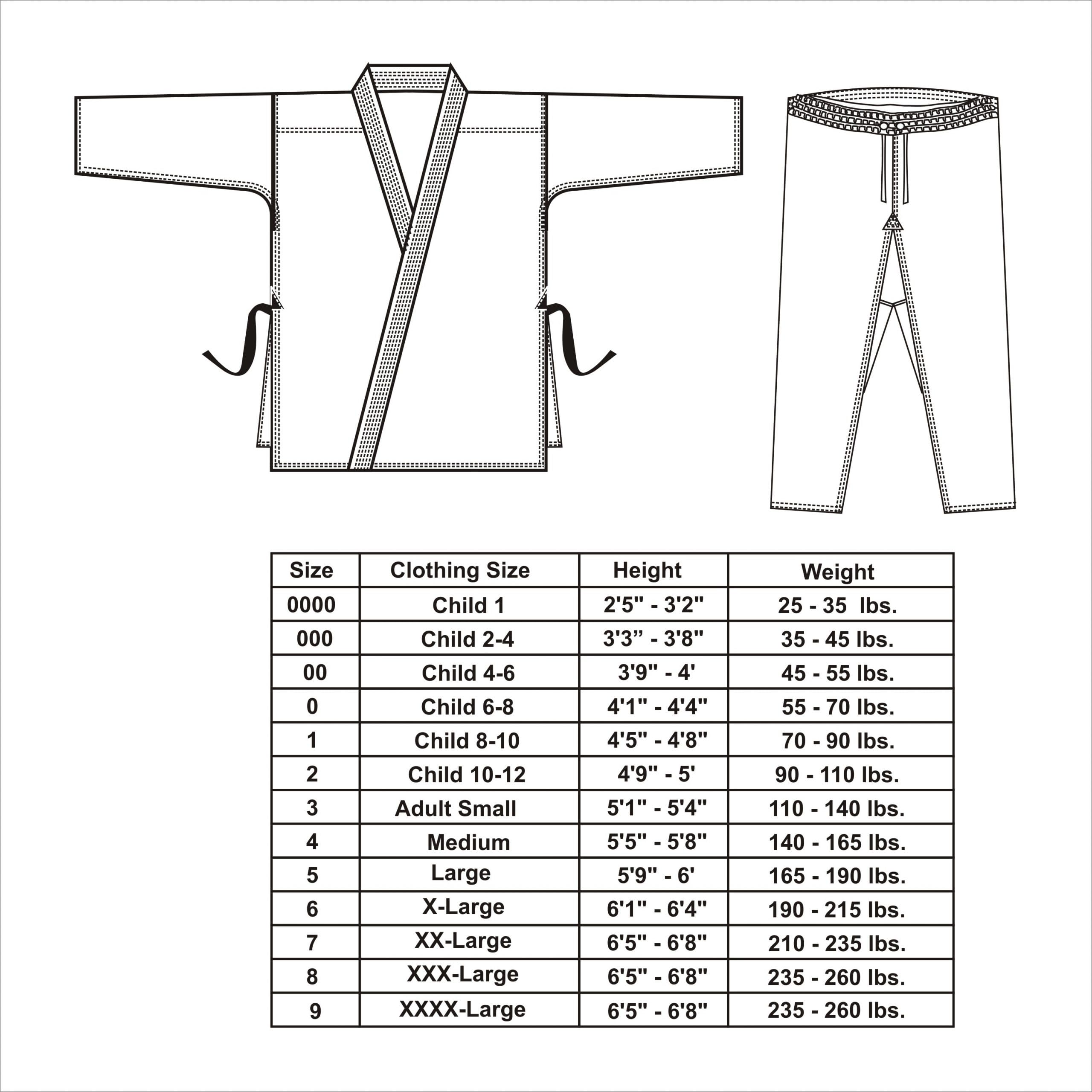 VERSAL Karate Gi per bambini/adulti, uniforme da karate per studenti, colore bianco, 226,8 g, in policotone leggero, per allenamento di arti marziali, sparring, taekwondo, con cintura