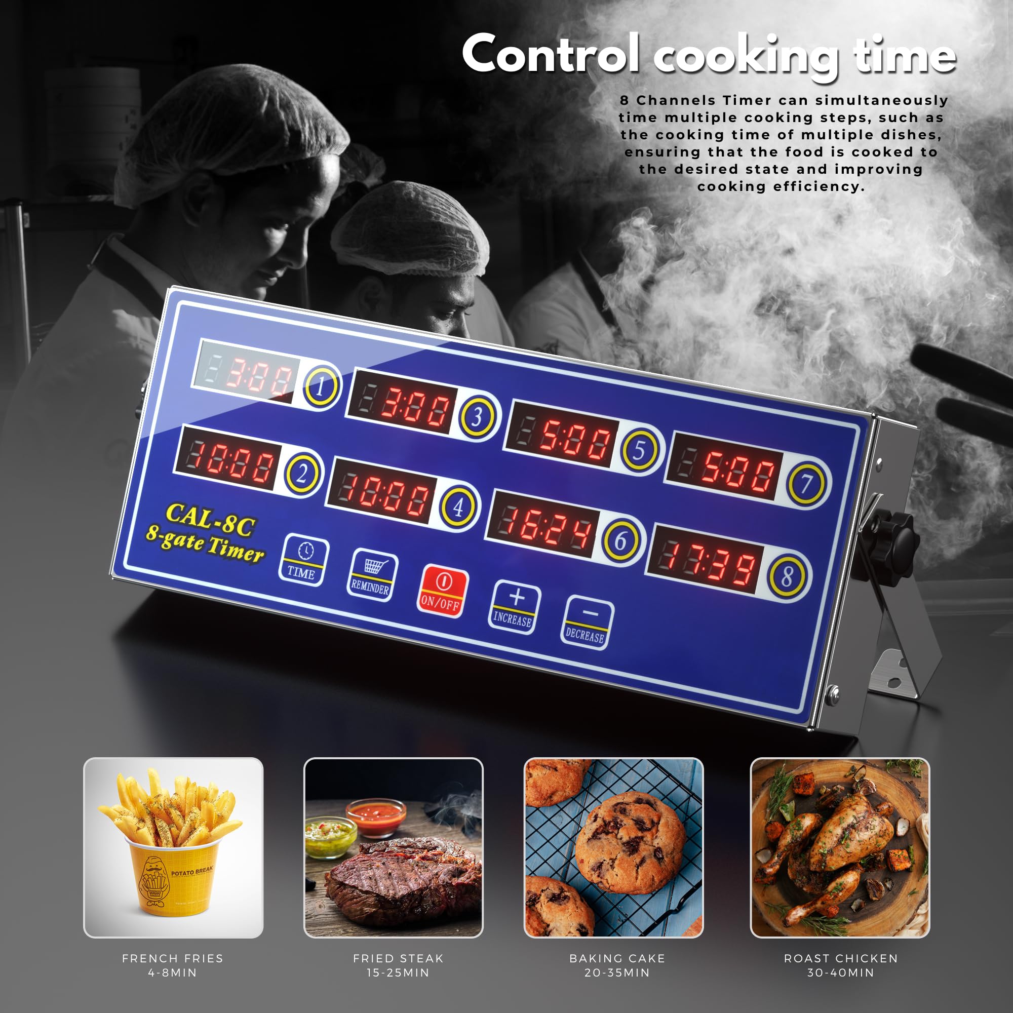 8 Channel Kitchen Timer Snapklik.com : 8 Channel Digital Kitchen Timer Clock Reminder Cooking ...