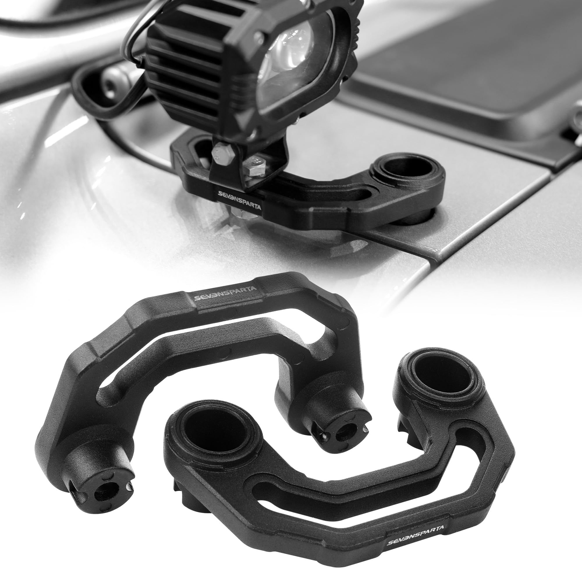 seven sparta one pair light mounting brackets for auxiliary lights compatible with 2018 2019 2020 2021 2022 2023 jeep wrangler jl/jlu and 2020 2021 2022 2023 gladiator jt (not fit for jk/jku)