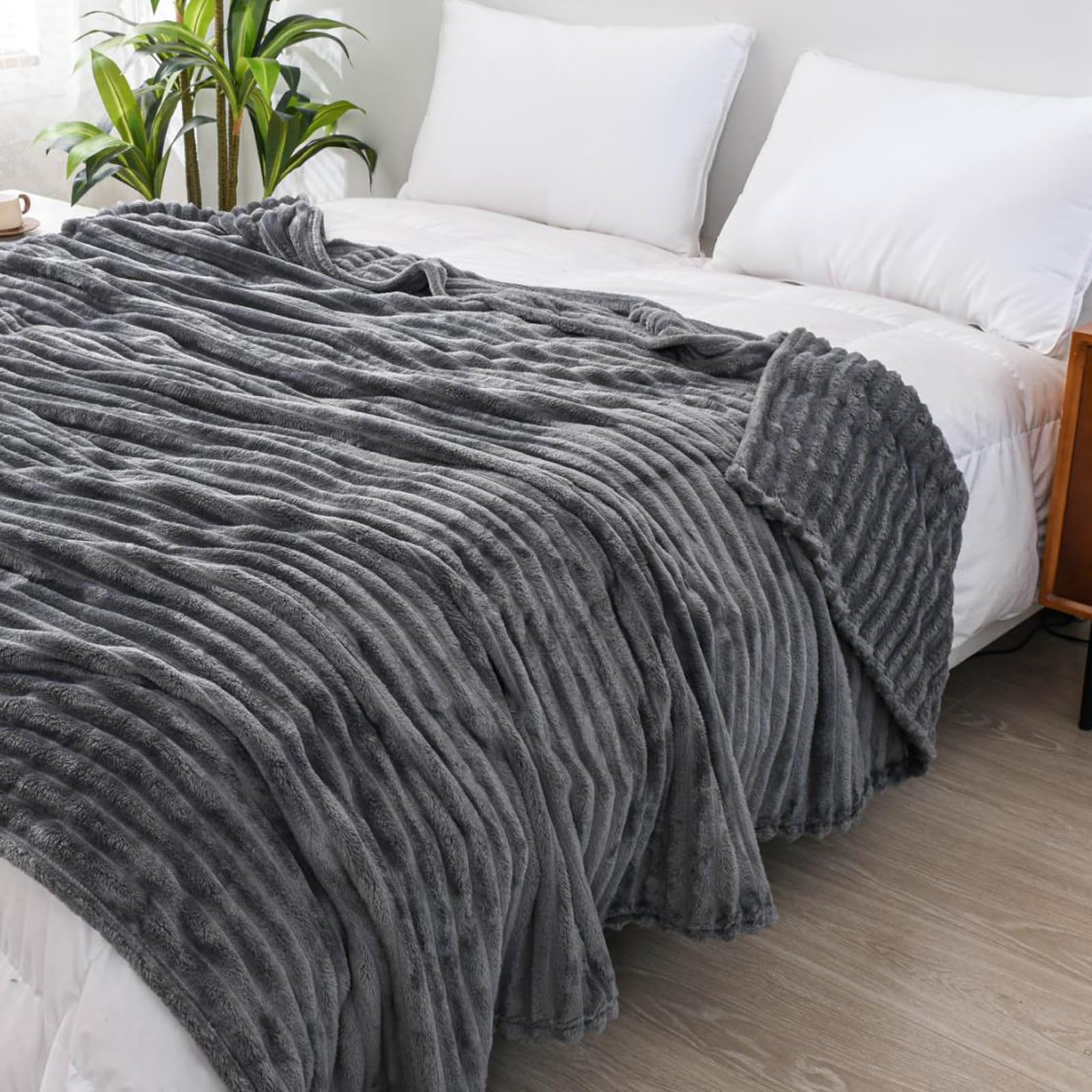 Coperta In Microfibra 150x200 Cm, Morbida E Pelosa, Doppio Strato, Motivo Jacquard, Per Divano E Letto, Lavabile In Lavatrice