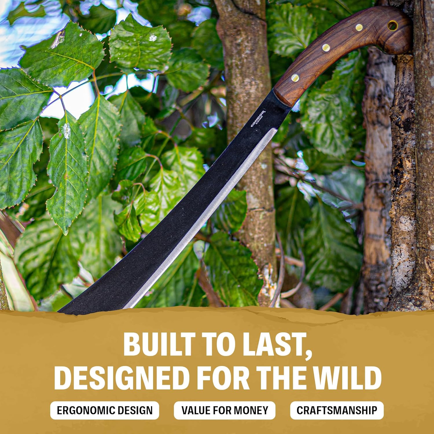 Condor Tool & Knife Survival Machete with Walnut Handle