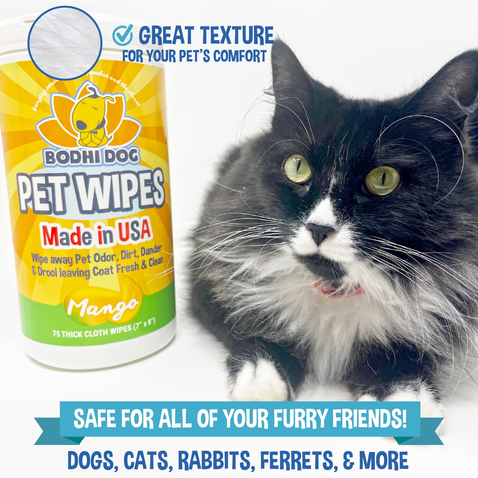Pet Wipes Grooming, Cleaning And Deodorizing Wipes For Dogs Cats