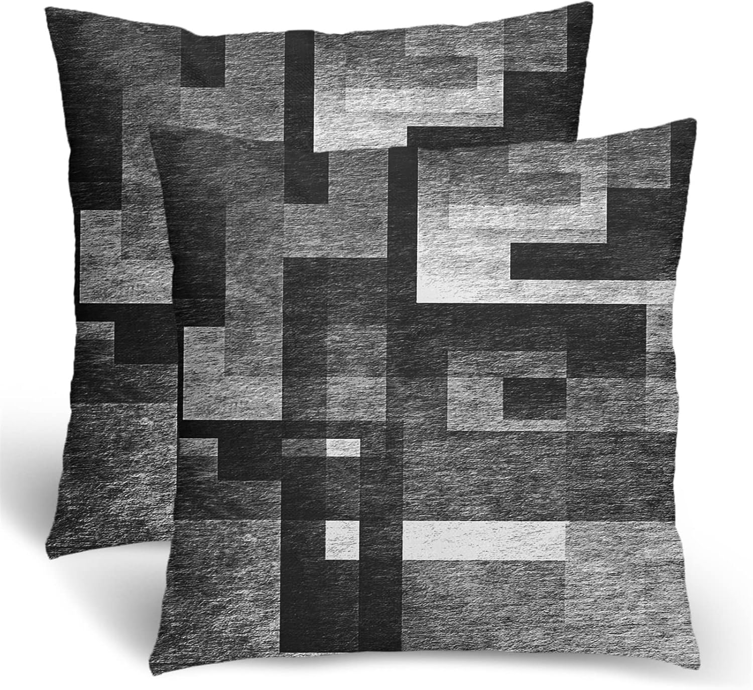 BETGINY Black White Grey Pillow Covers 20x20, Abstract Art